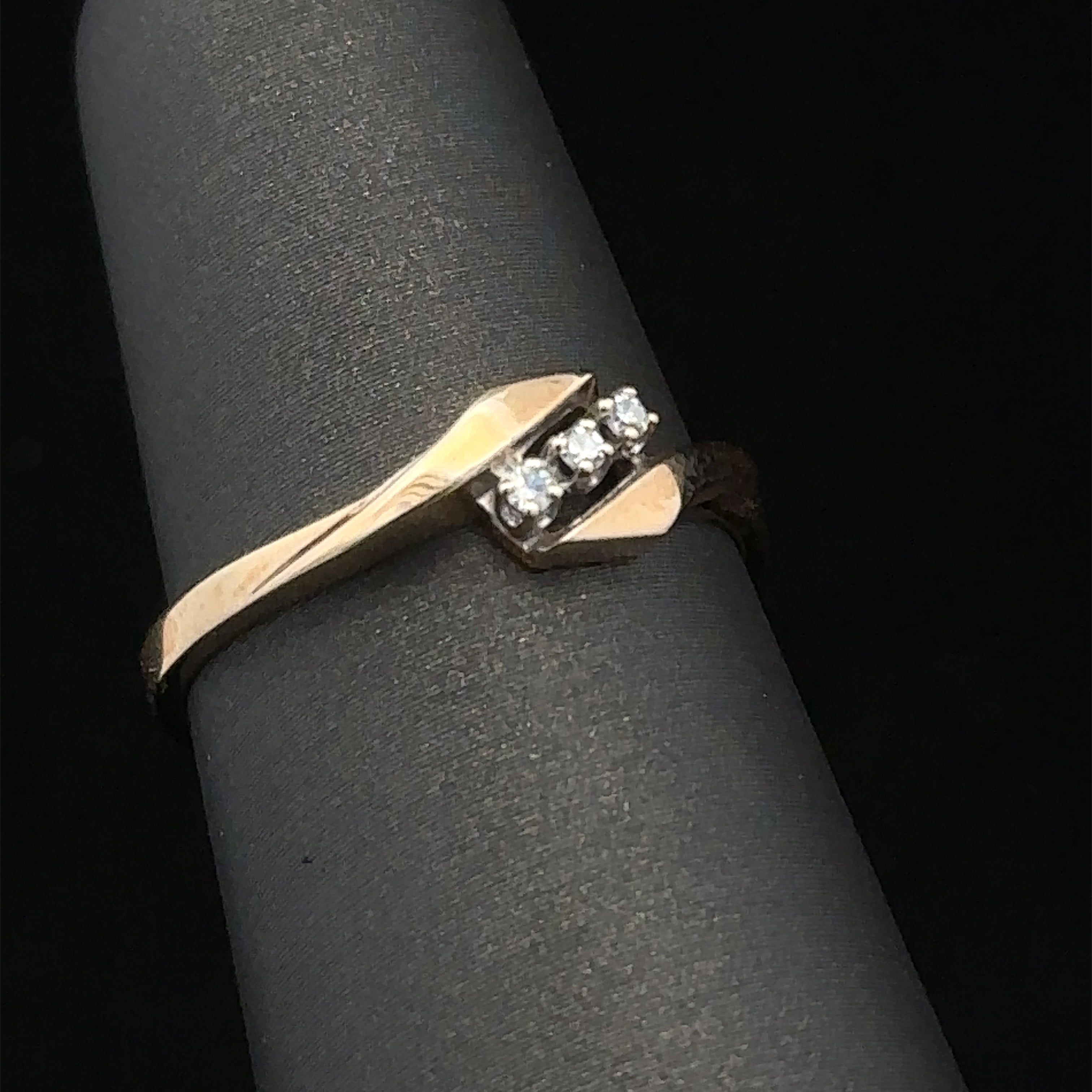 10K gold engagement ring with diamonds
