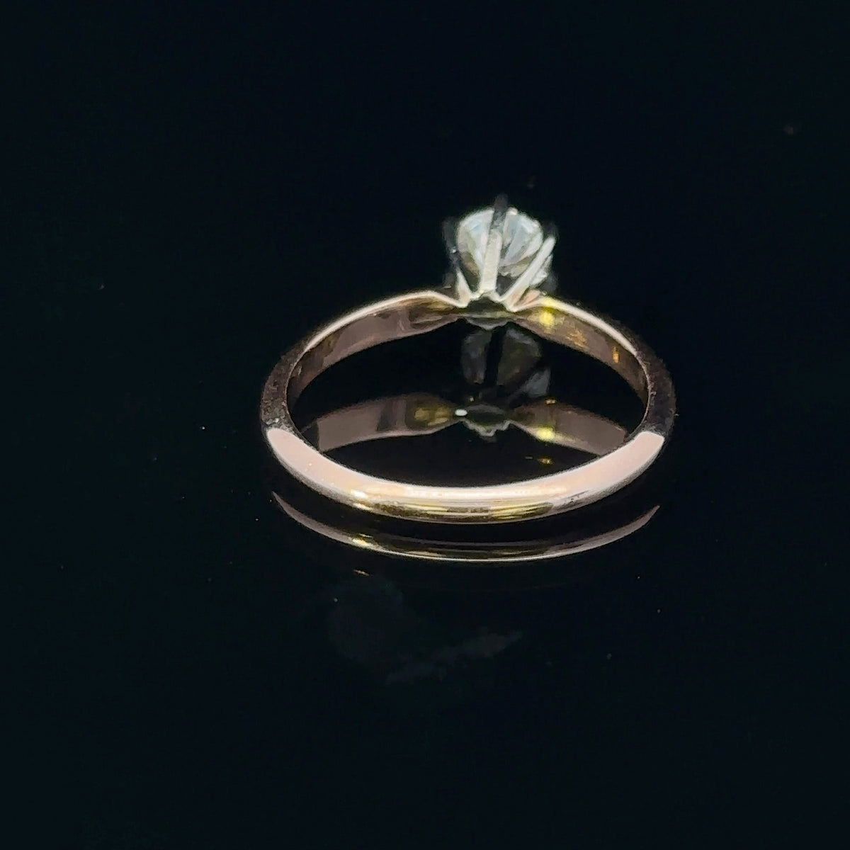 Bella 14k Two-Tone .50ct Diamond Solitaire Engagement Ring