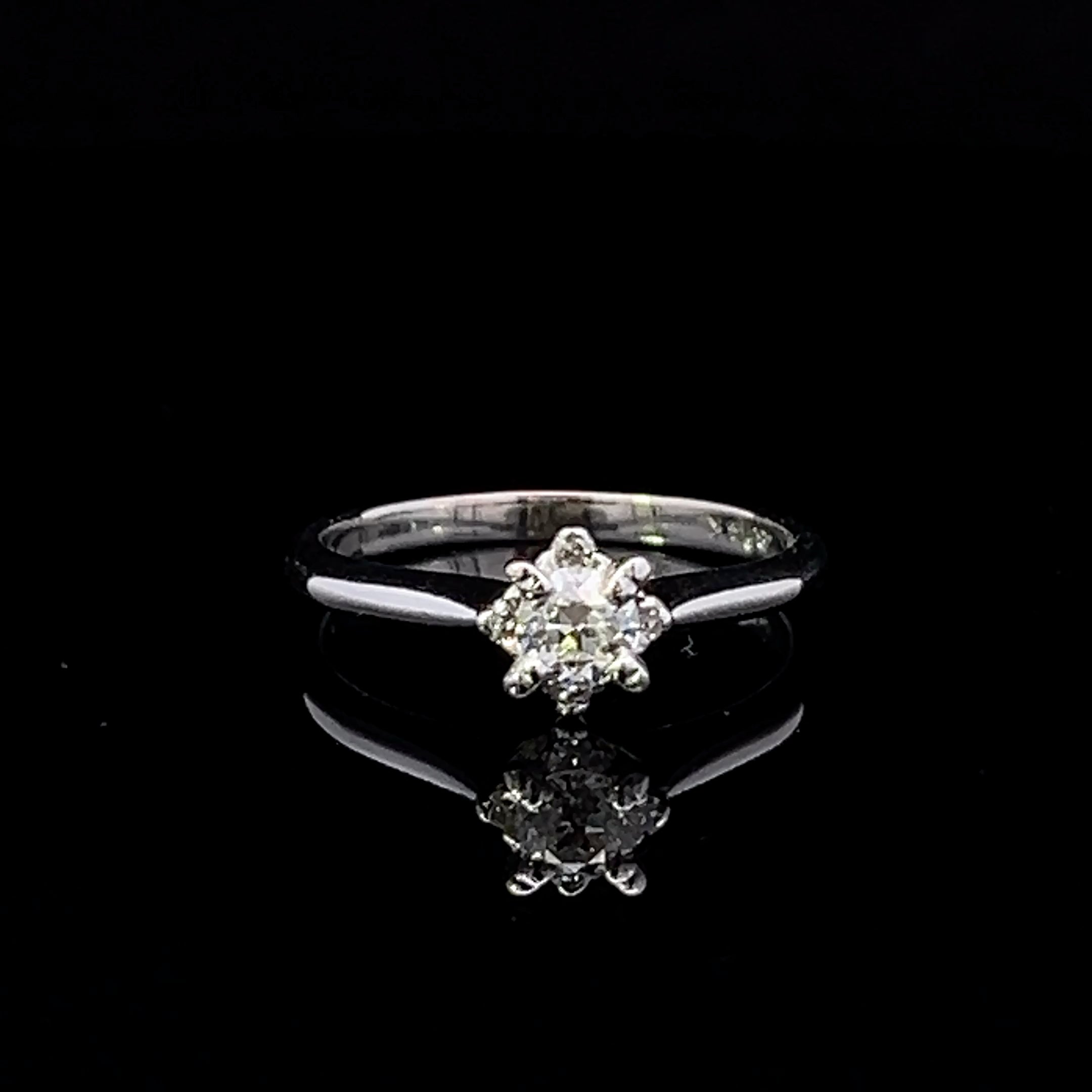Hayley 14K White Gold .42 CTW Diamond Engagement Ring