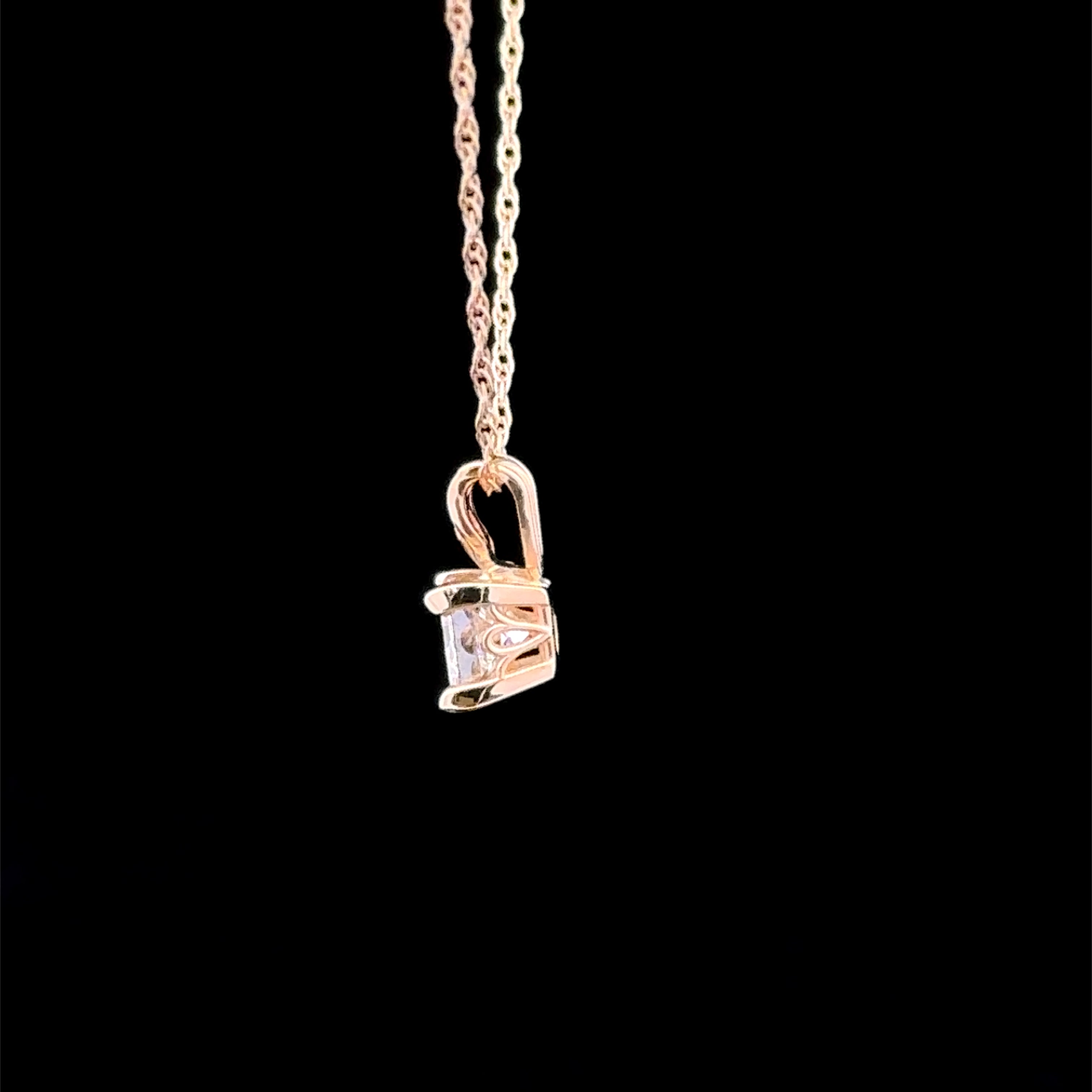 Aquaria 14K Yellow Gold 0.66 CT Princess Cut Diamond Necklace