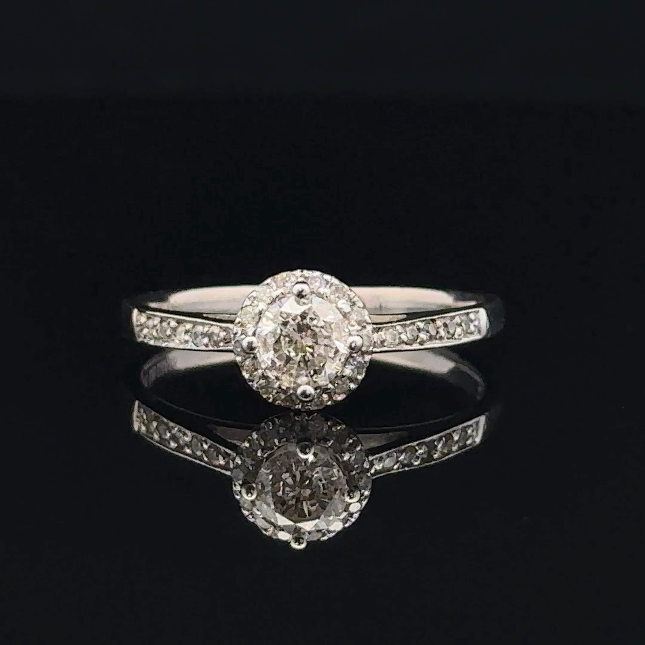 Kaiya 14KY .32CTW Kite Set Diamond Engagement Ring