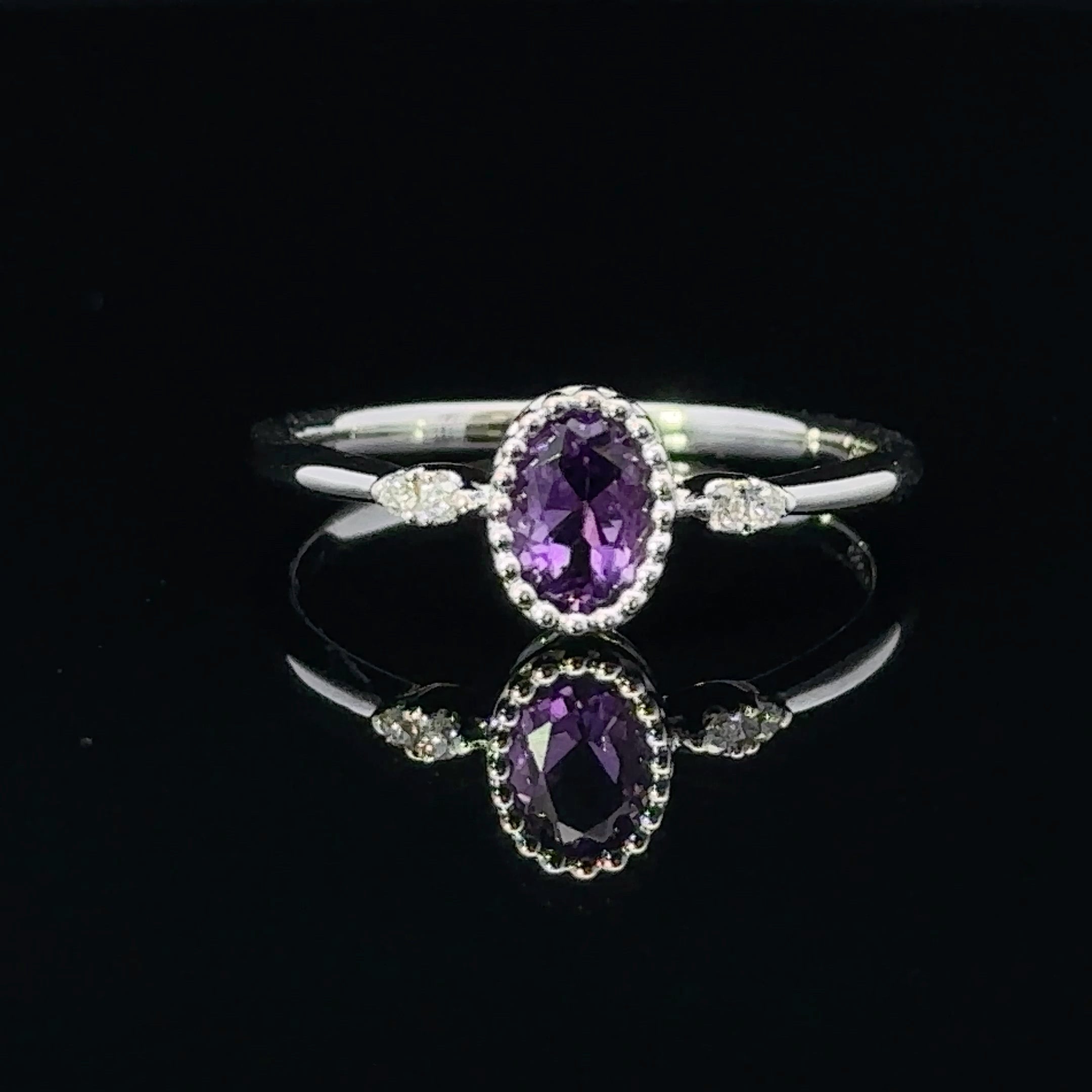 Piper Amethyst and Diamond Ring