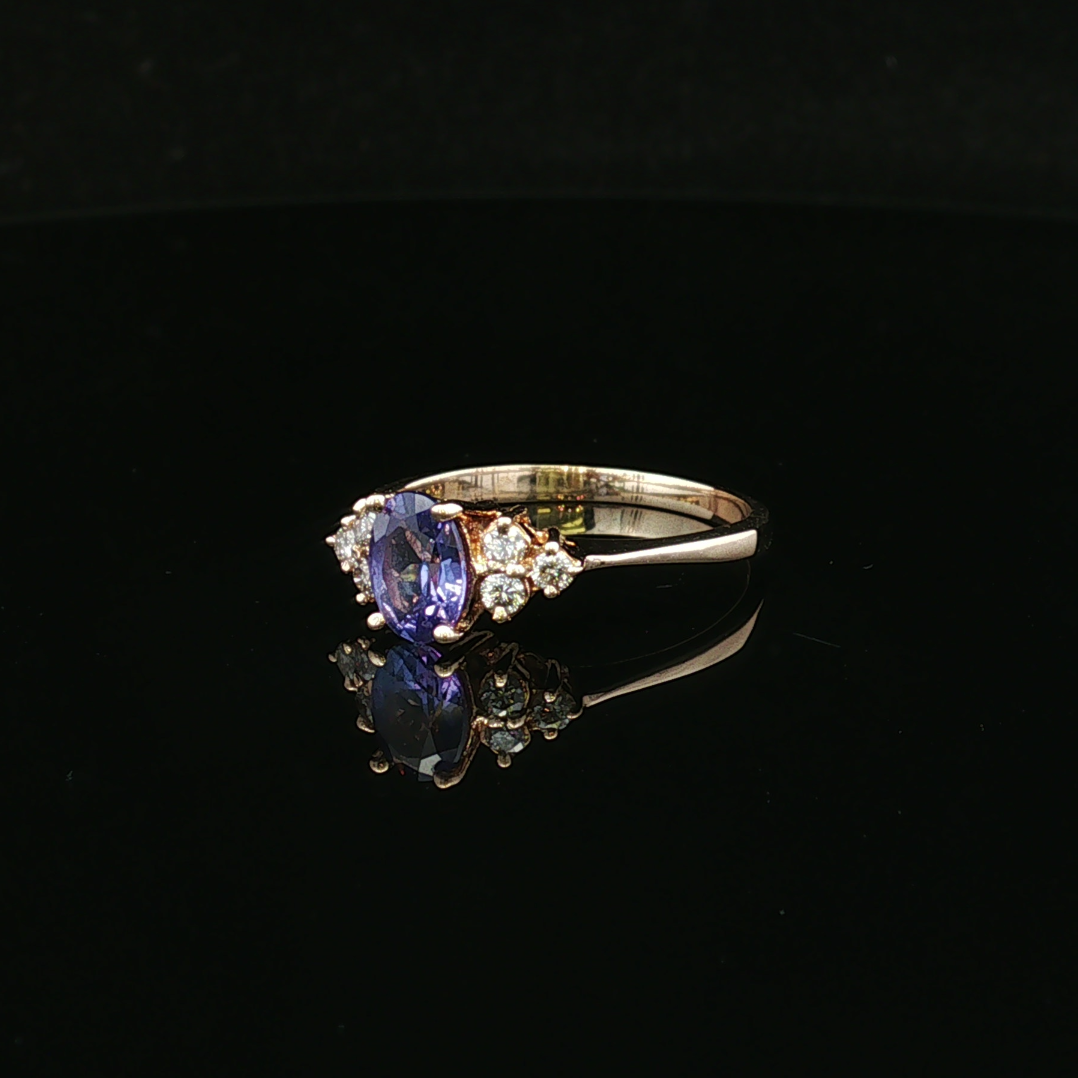Adiralyn 14KY .85 CT Oval Tanzanite & .21 CTW Diamond Ring