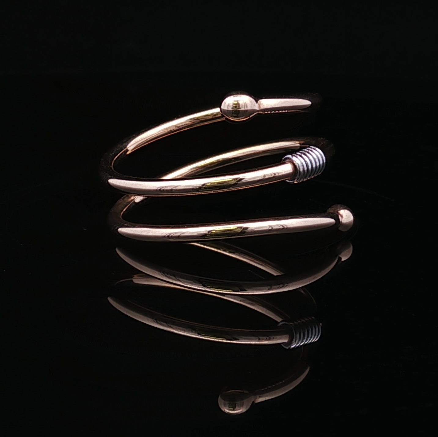 Kamari 14K Yellow Gold Two-Tone Loop Ring by Kathryn Pearce
