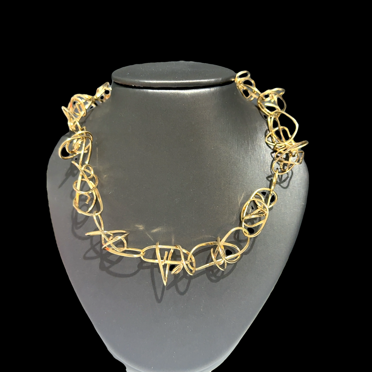 handmade 14k yellow gold necklace