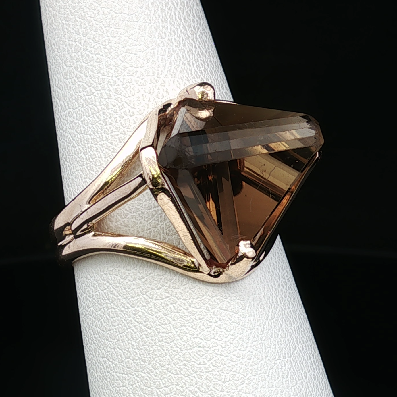 Tabitha Smoky Quartz Ring in 14K Yellow Gold