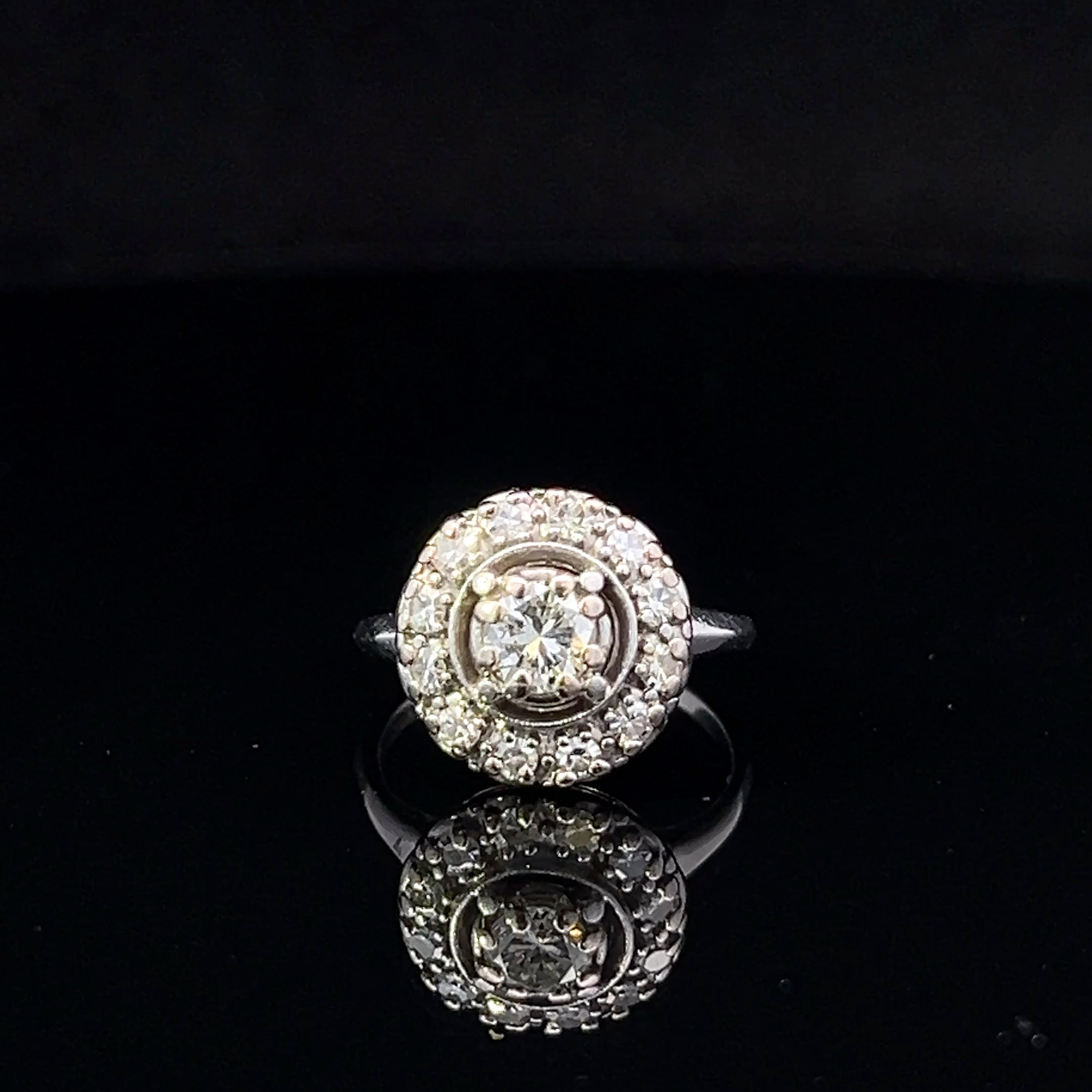 Cadence Platinum 1.11 CTW Halo Diamond Ring