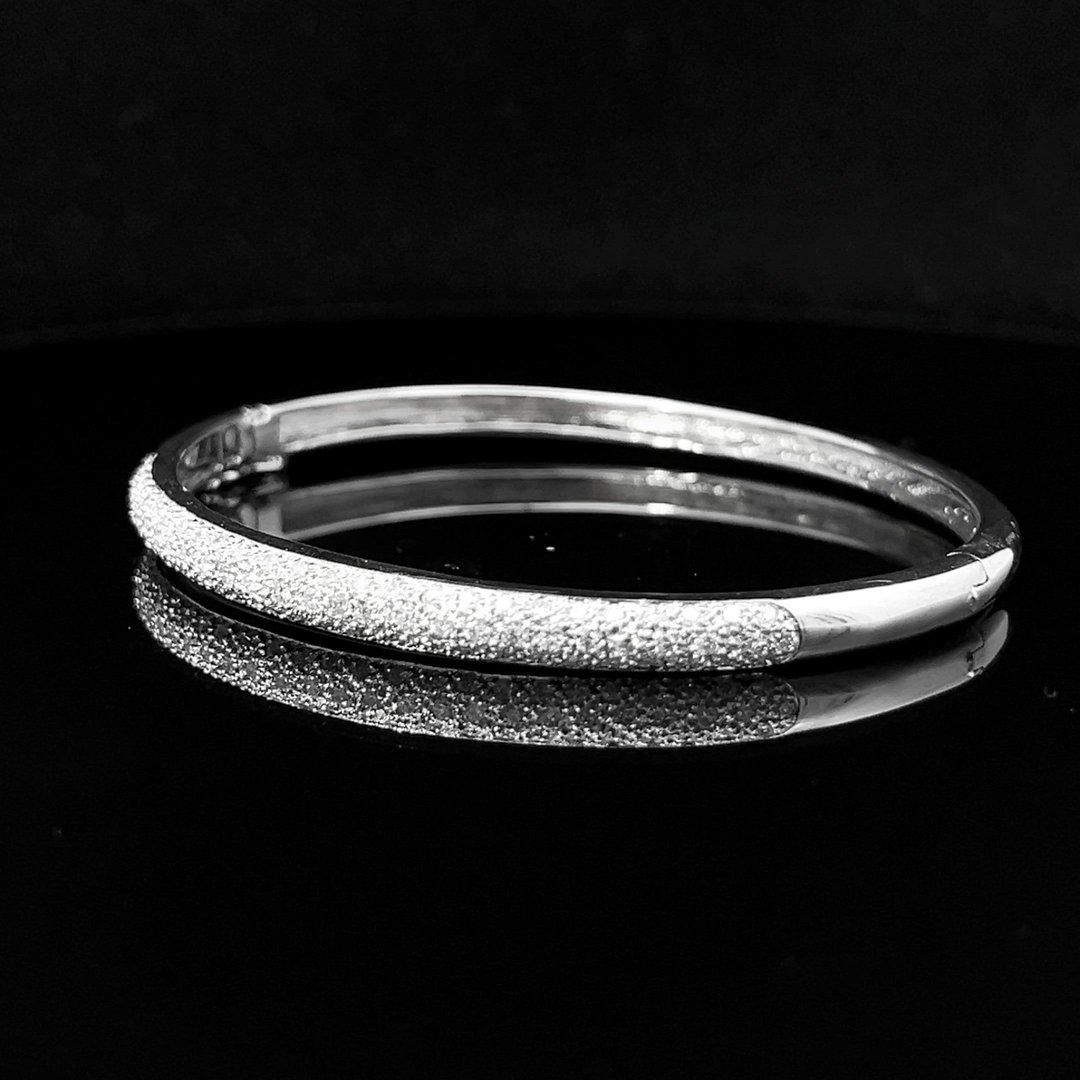 Elsa 18K Two-Tone Gold .66 CTW Pavé Diamond Bangle