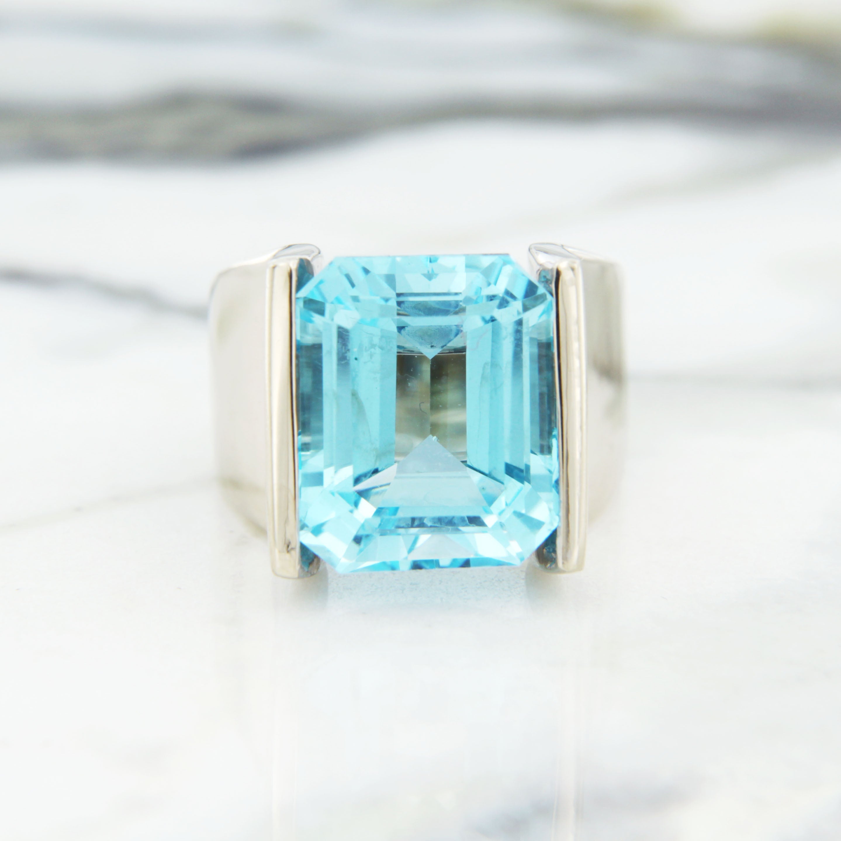 Aggie Blue Topaz Ring