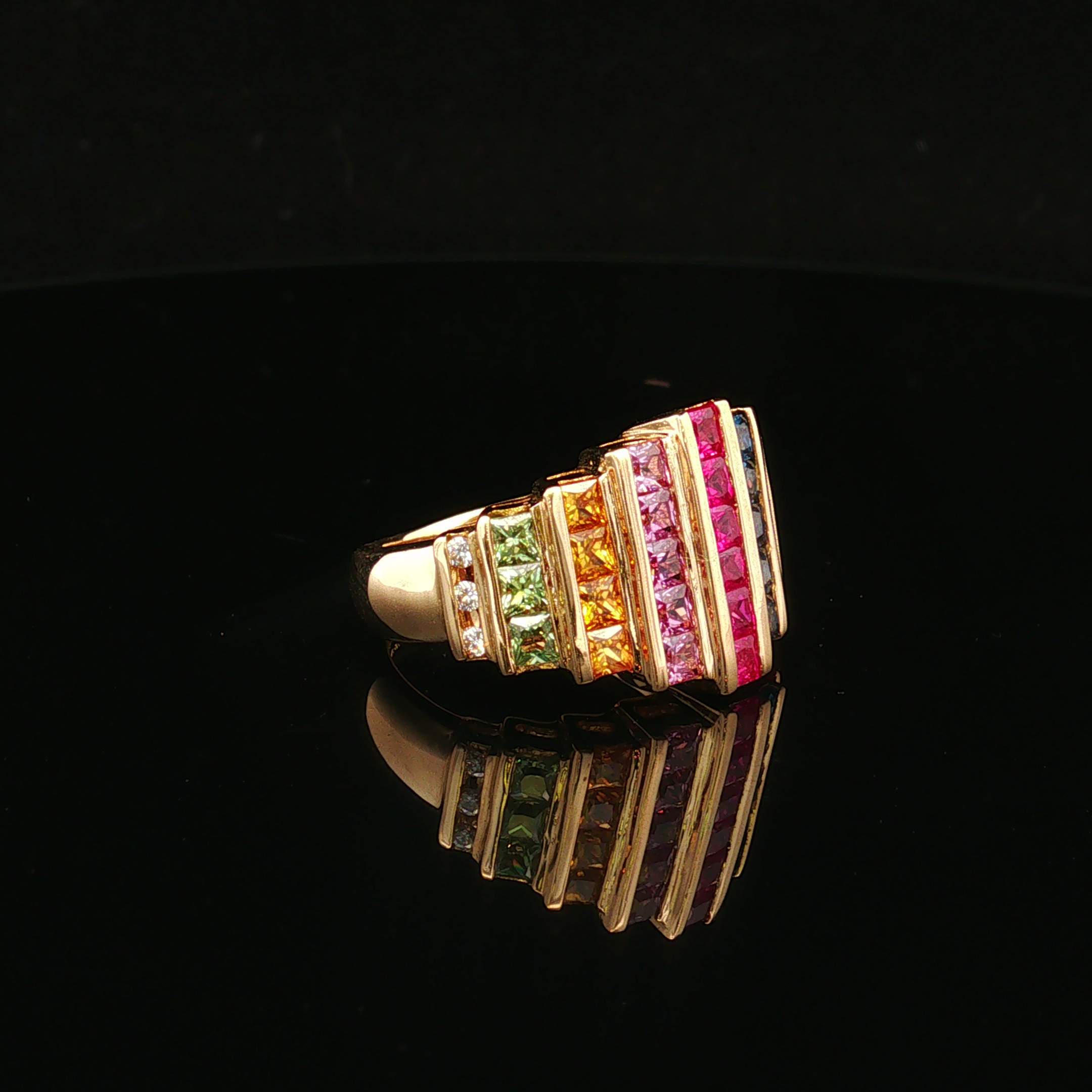 Palomae 18KY Sapphire & Diamond Ring