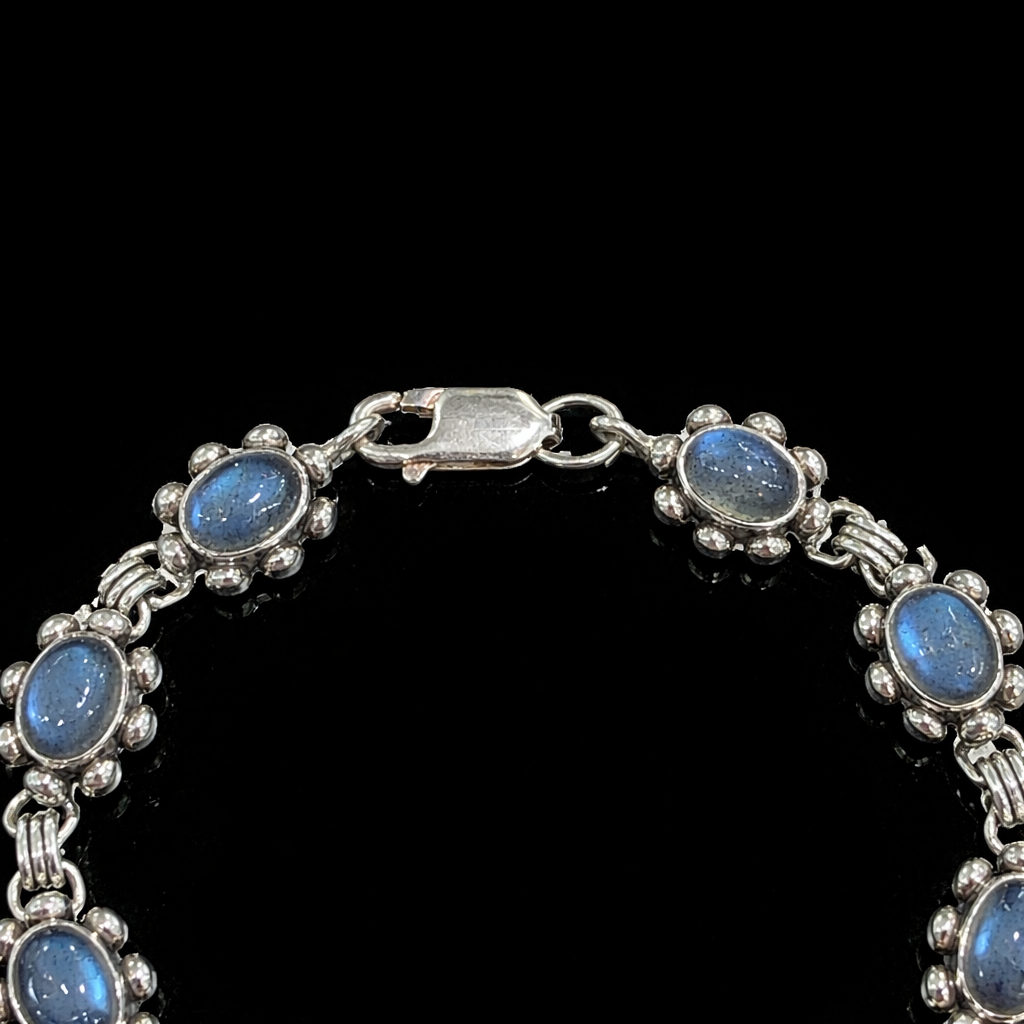 Etta Labradorite Link Bracelet Sterling Silver 7.5 Inch
