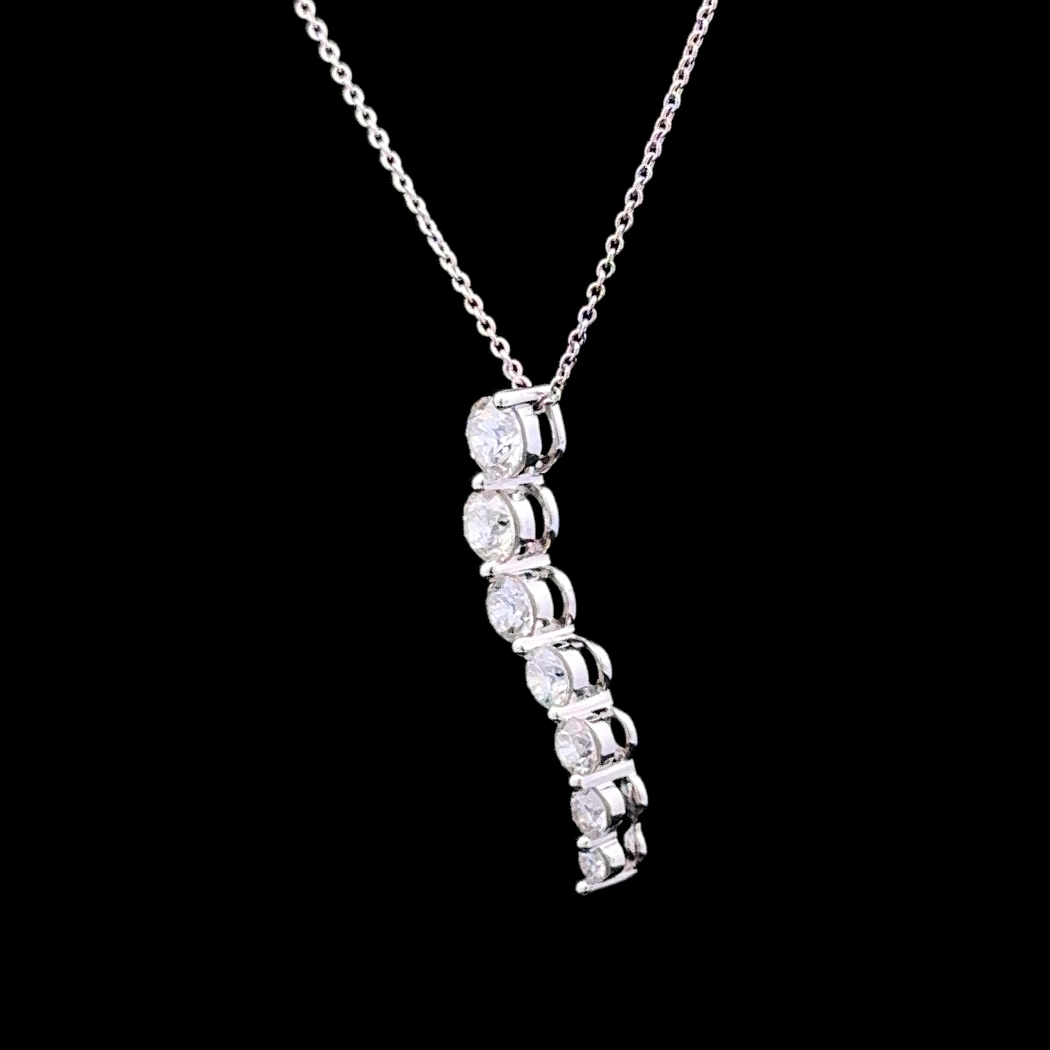 Myla 14K White Gold 1.25 CTW Diamond Journey Necklace