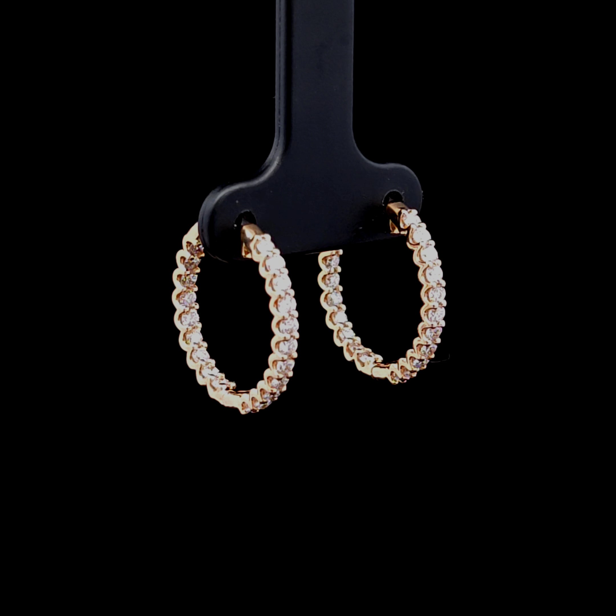 Meadow 14K Yellow Gold 1ct Lab Grown Diamond Hoops