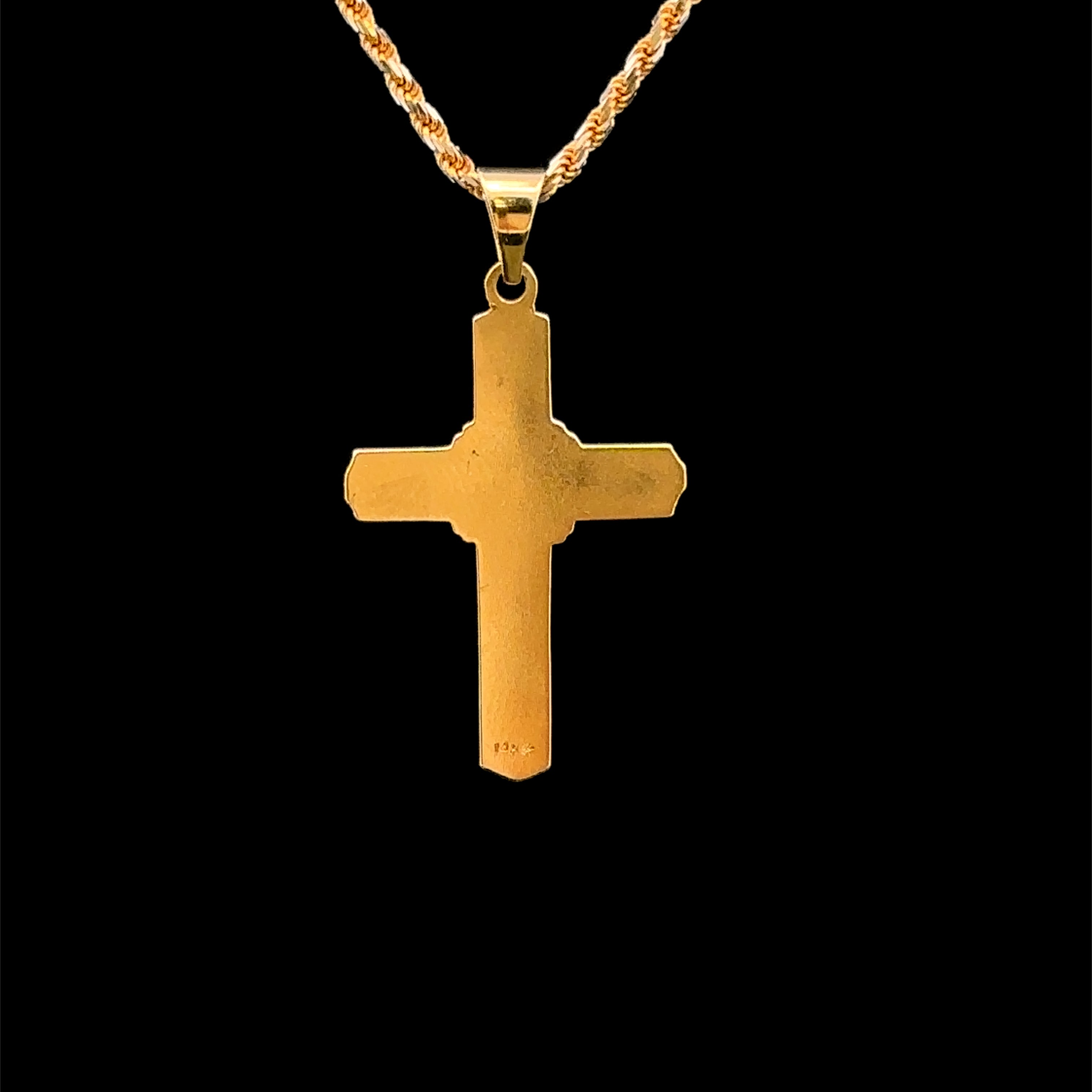 Kori 14K Yellow Gold Cross Pendant with Filigree Edges