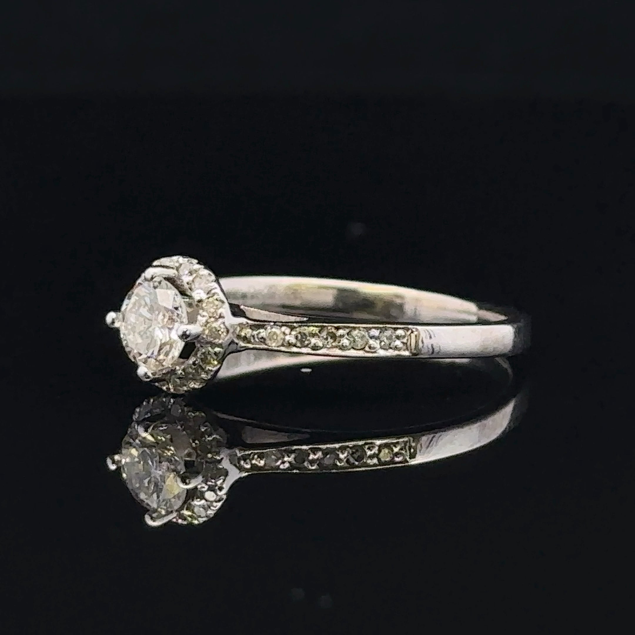 Kaiya 14KY .32CTW Kite Set Diamond Engagement Ring