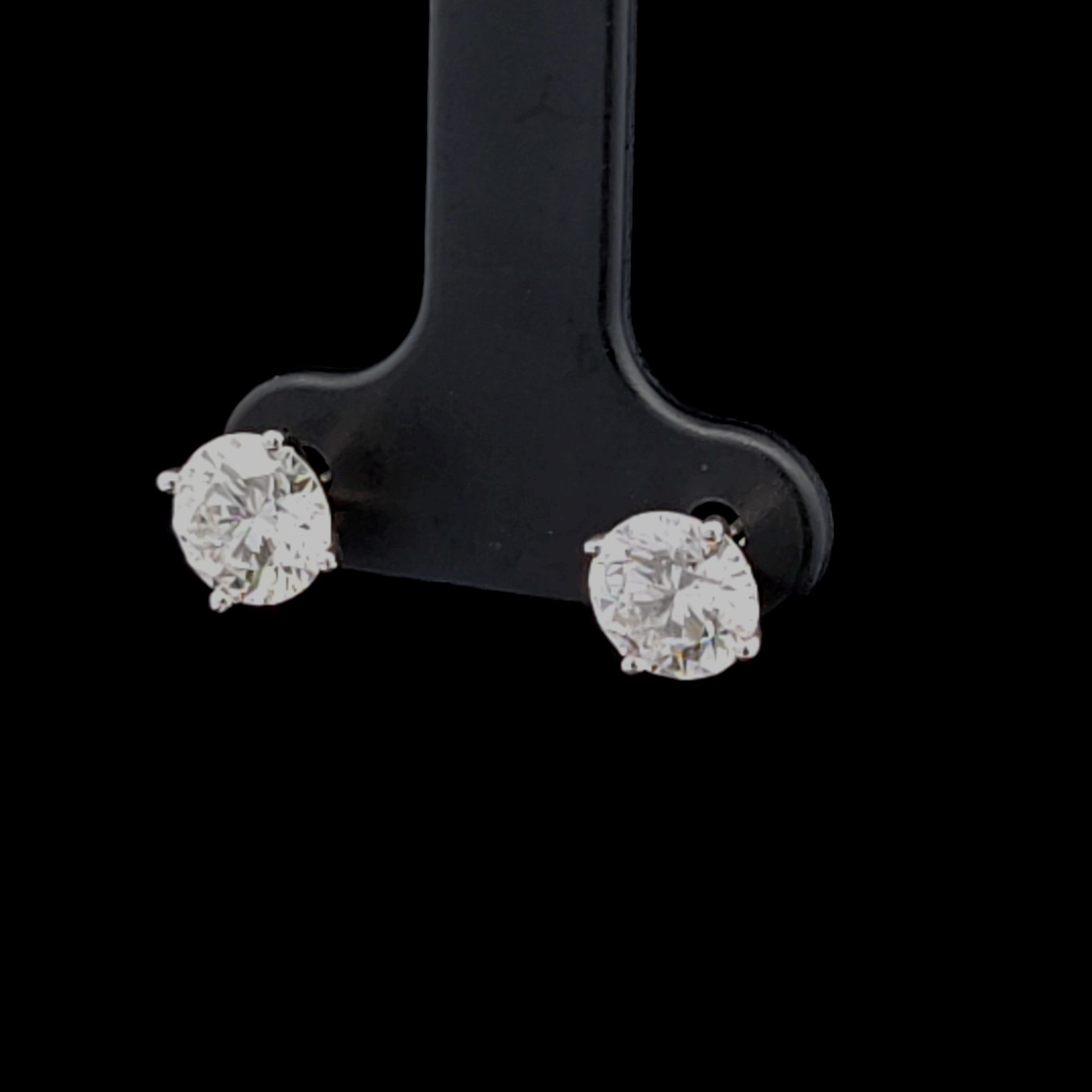 14K White Gold 2.00CTW Lab Diamond Stud Earrings
