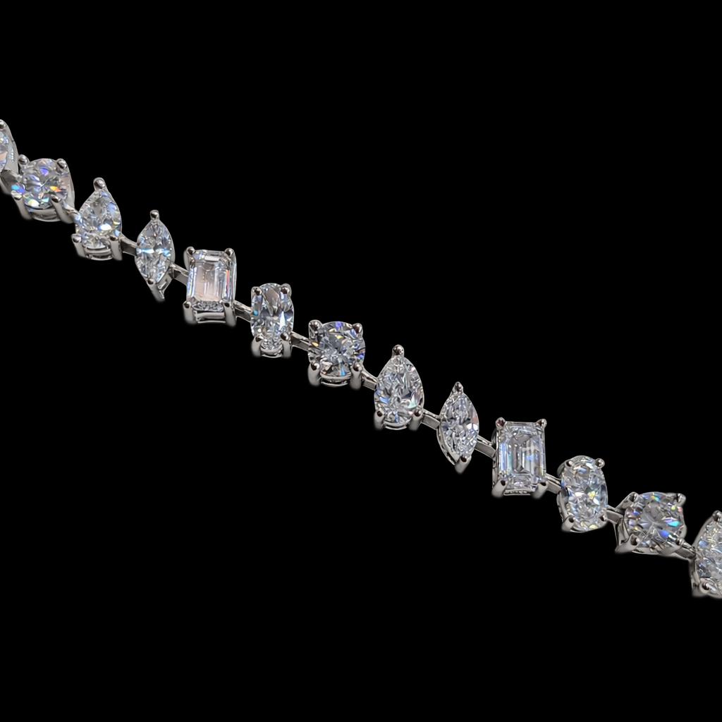 Maliah White Gold Lab Grown Diamond Tennis Bracelet
