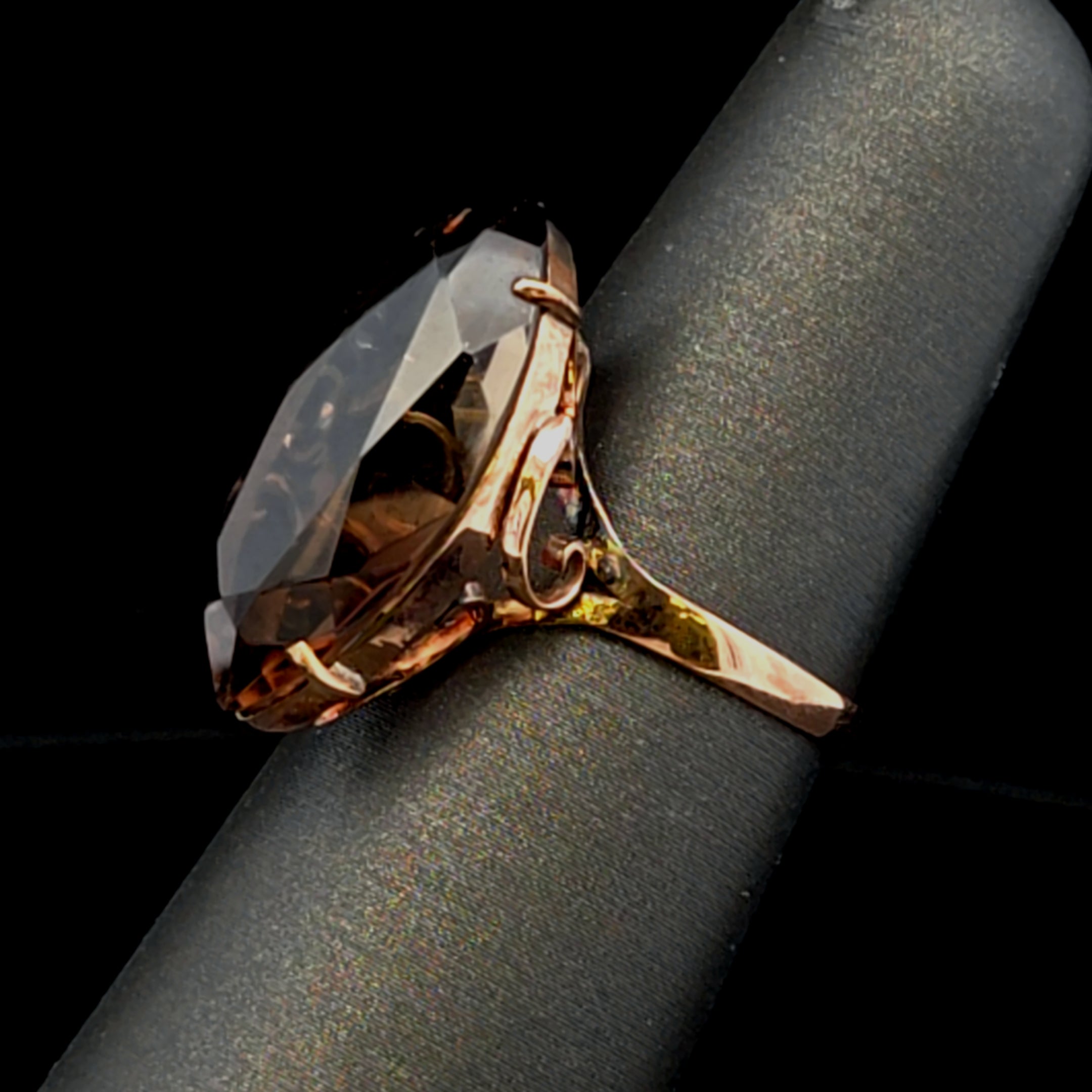 Brooklyn 10K Yellow Gold Ring with Marquise Smokey Quartz