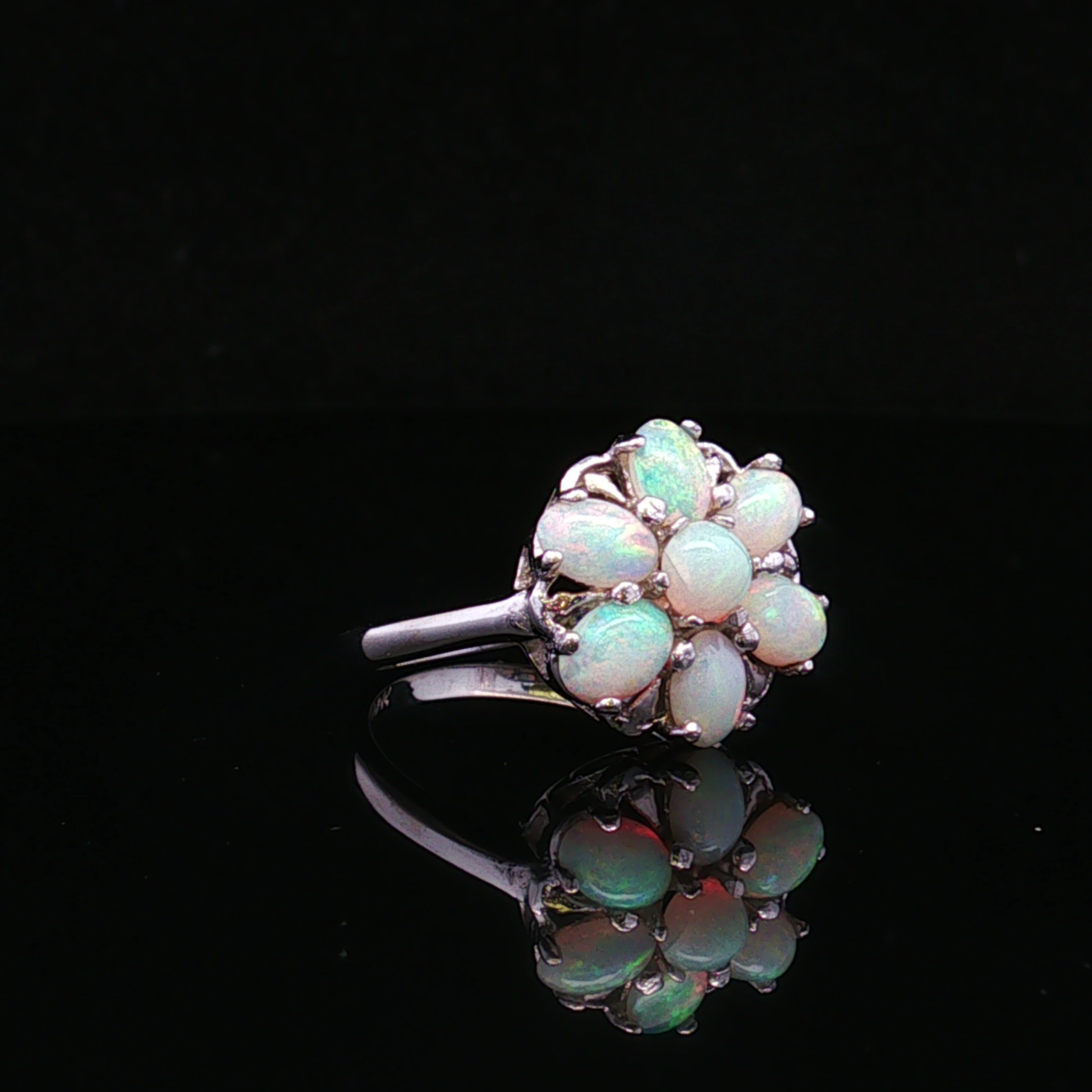 Embere 10KW 1.10 CTW Oval & Round Opal Ring