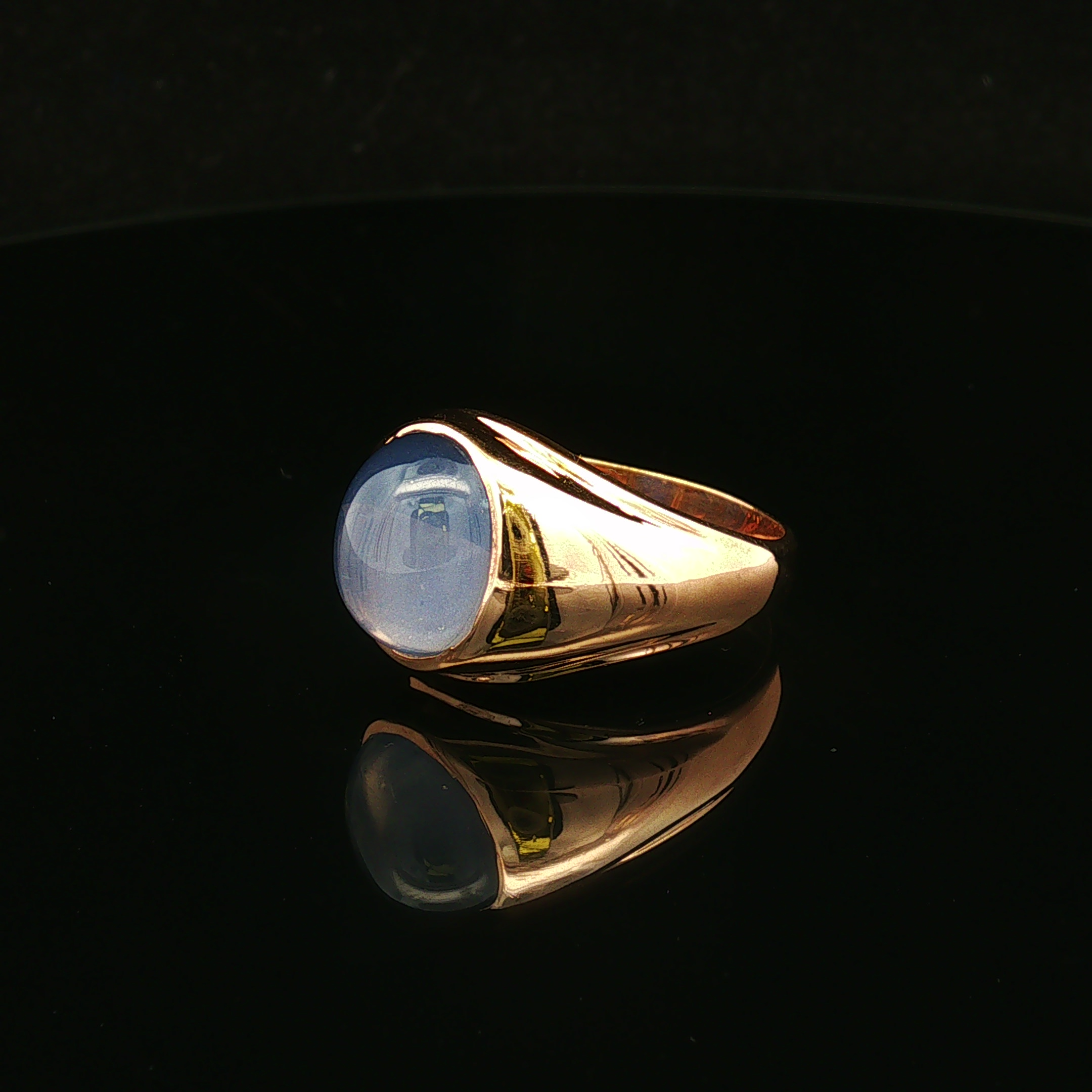 Casen 10K Yellow Gold Synthetic Chalcedony Ring