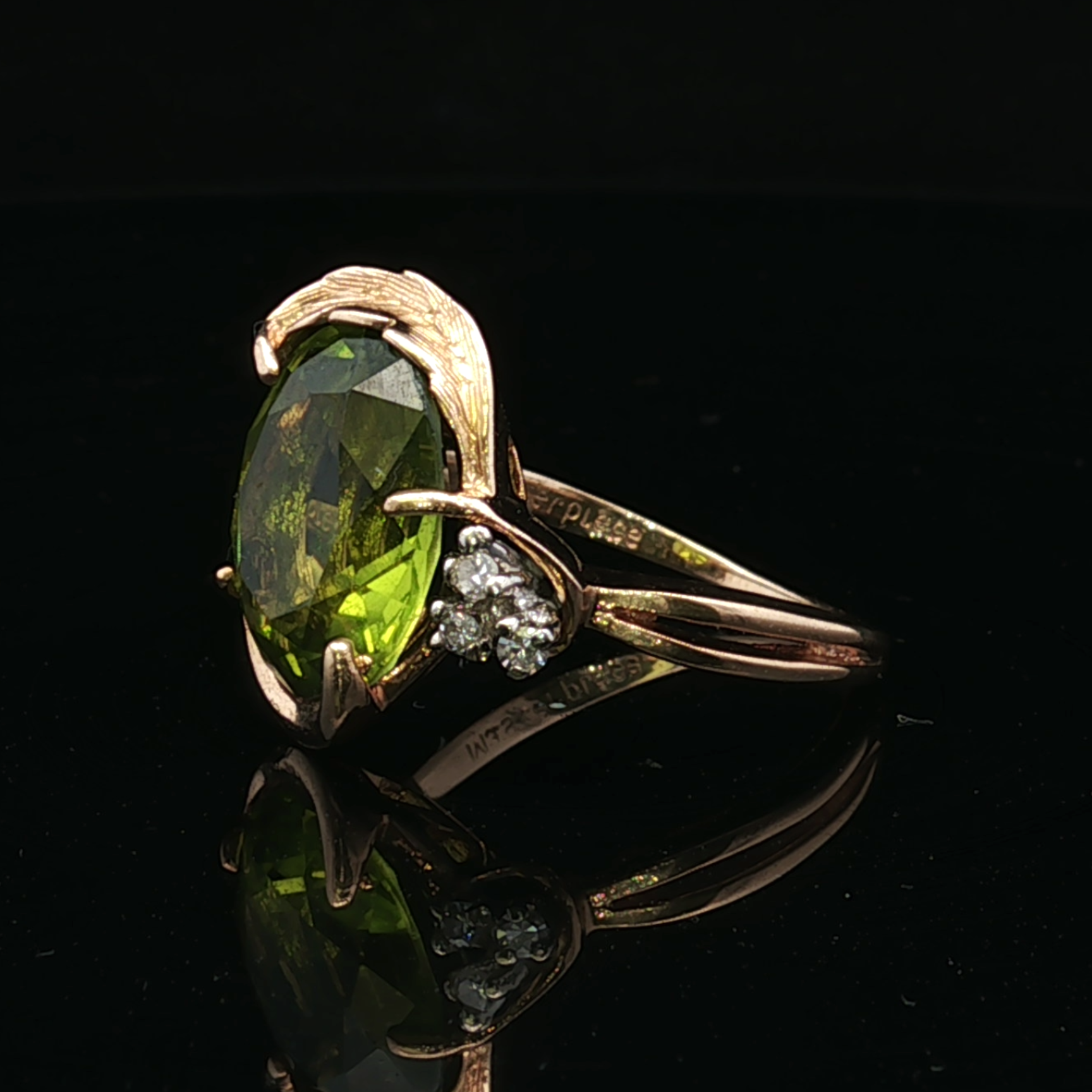 Genevieve 14K Yellow Gold Peridot Ring