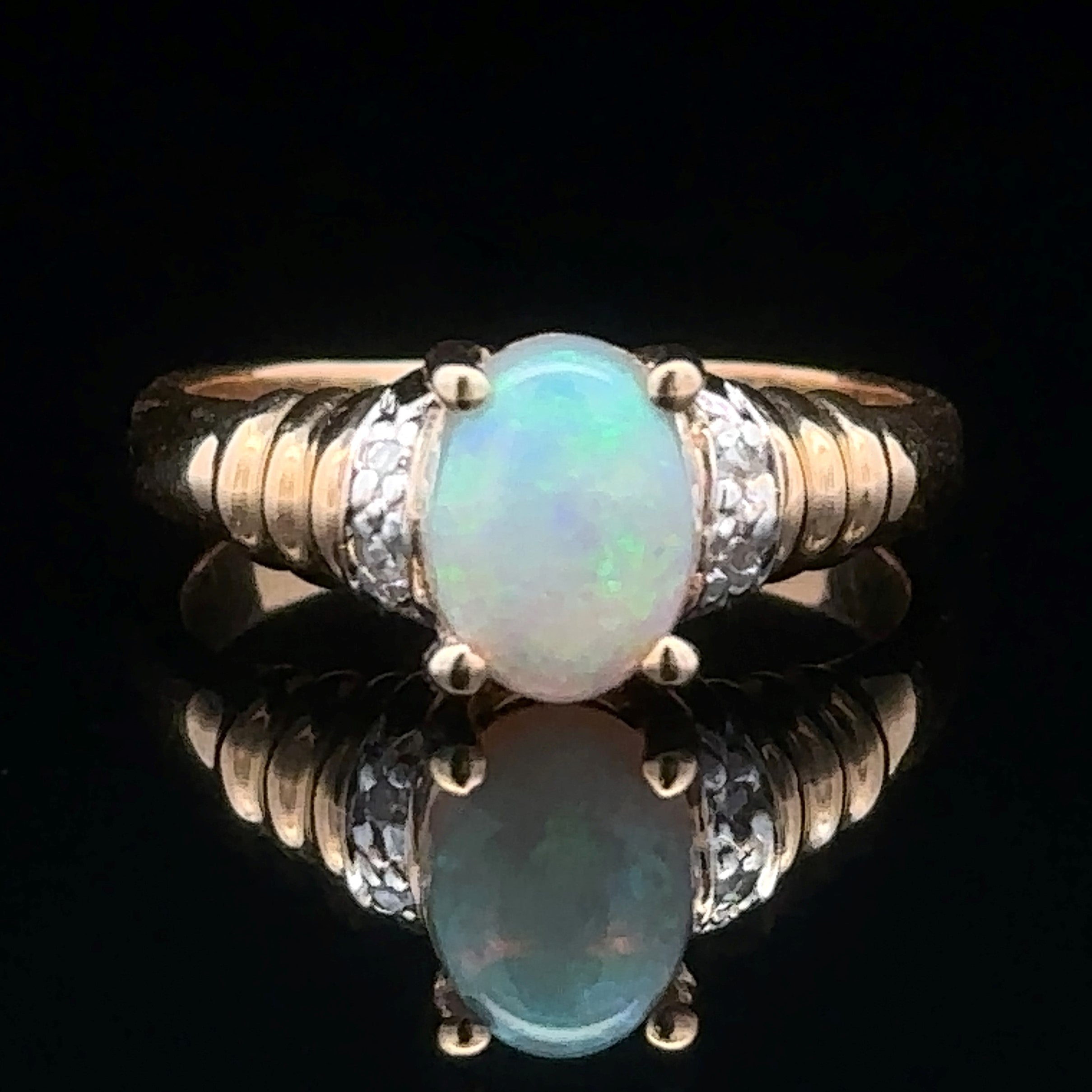 Erika Diamond and Opal Ring