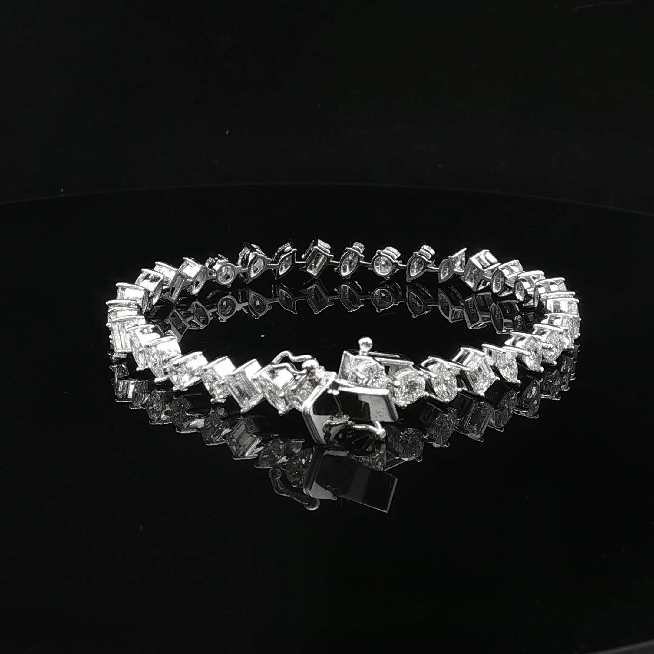 Maliah White Gold Lab Grown Diamond Tennis Bracelet