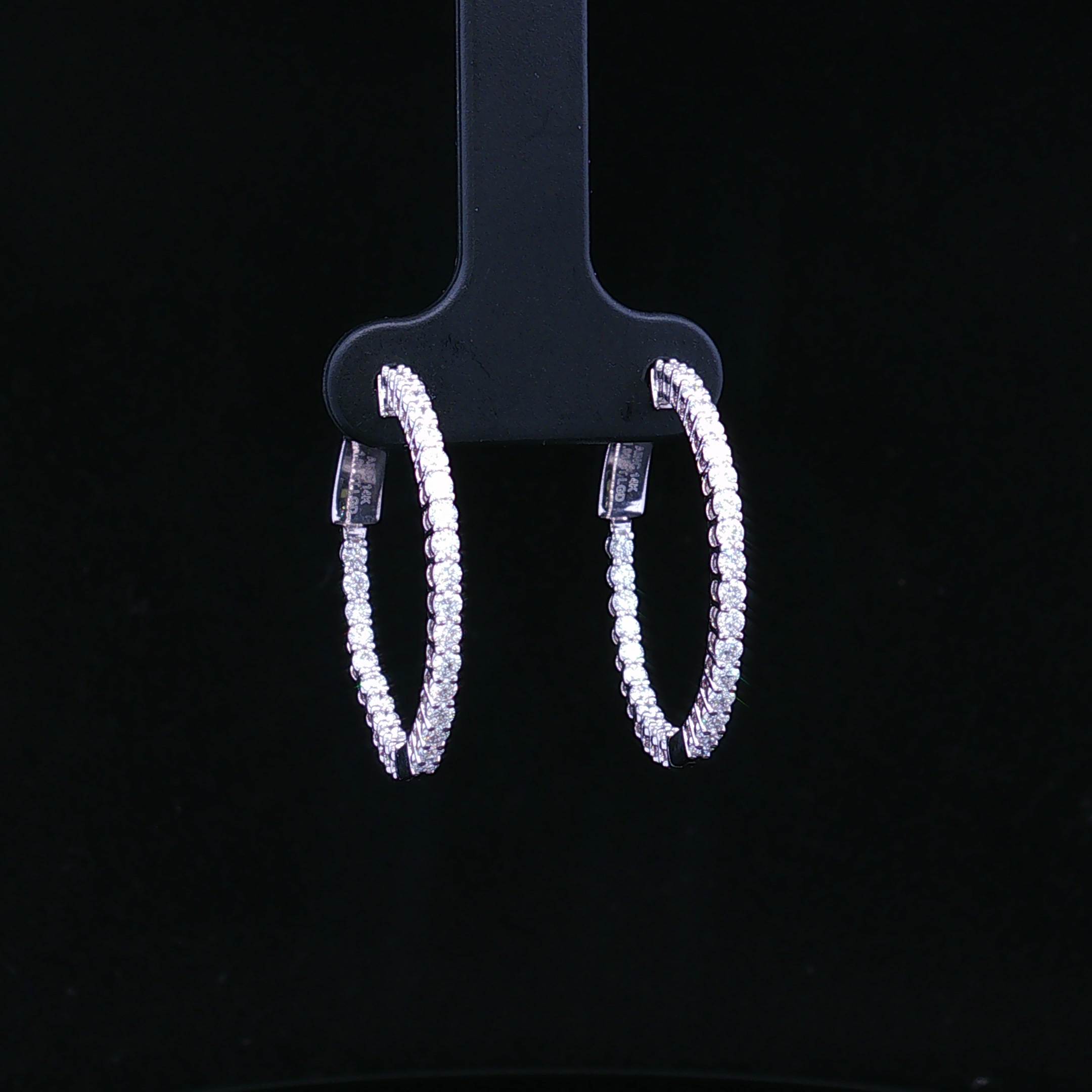 Ainsley 14KW Lab Grown Diamond Hoops