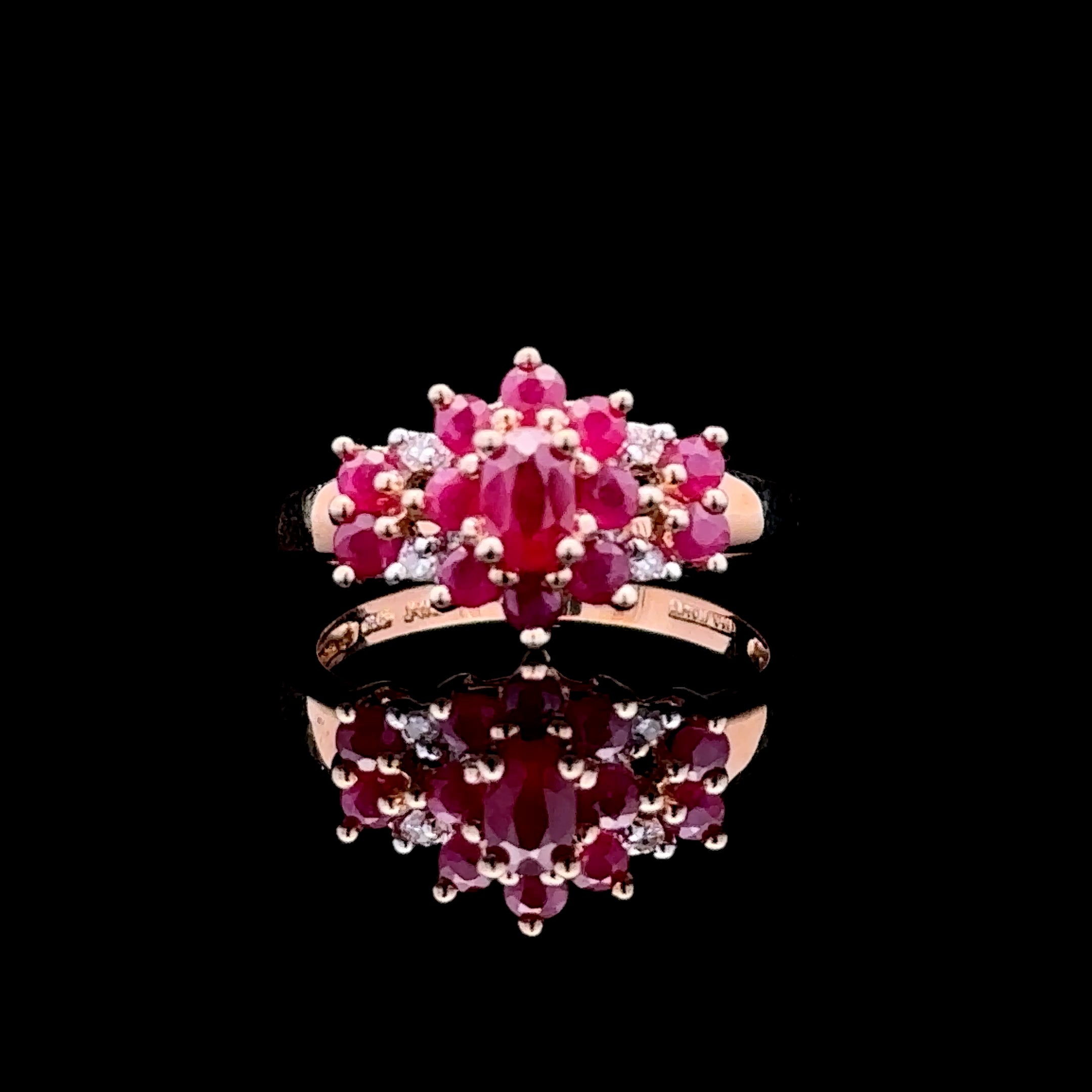 Jemma 14K Yellow Gold Ruby and Diamond Ring