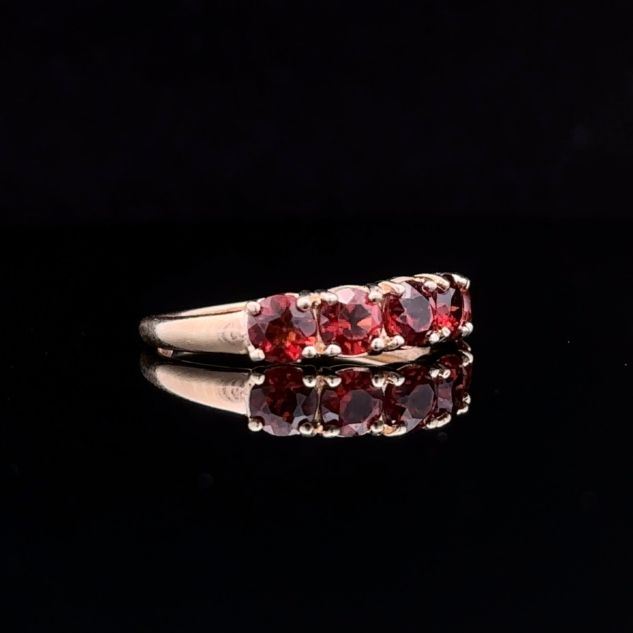 Aurelia 14K Yellow Gold 5-Stone Garnet Ring