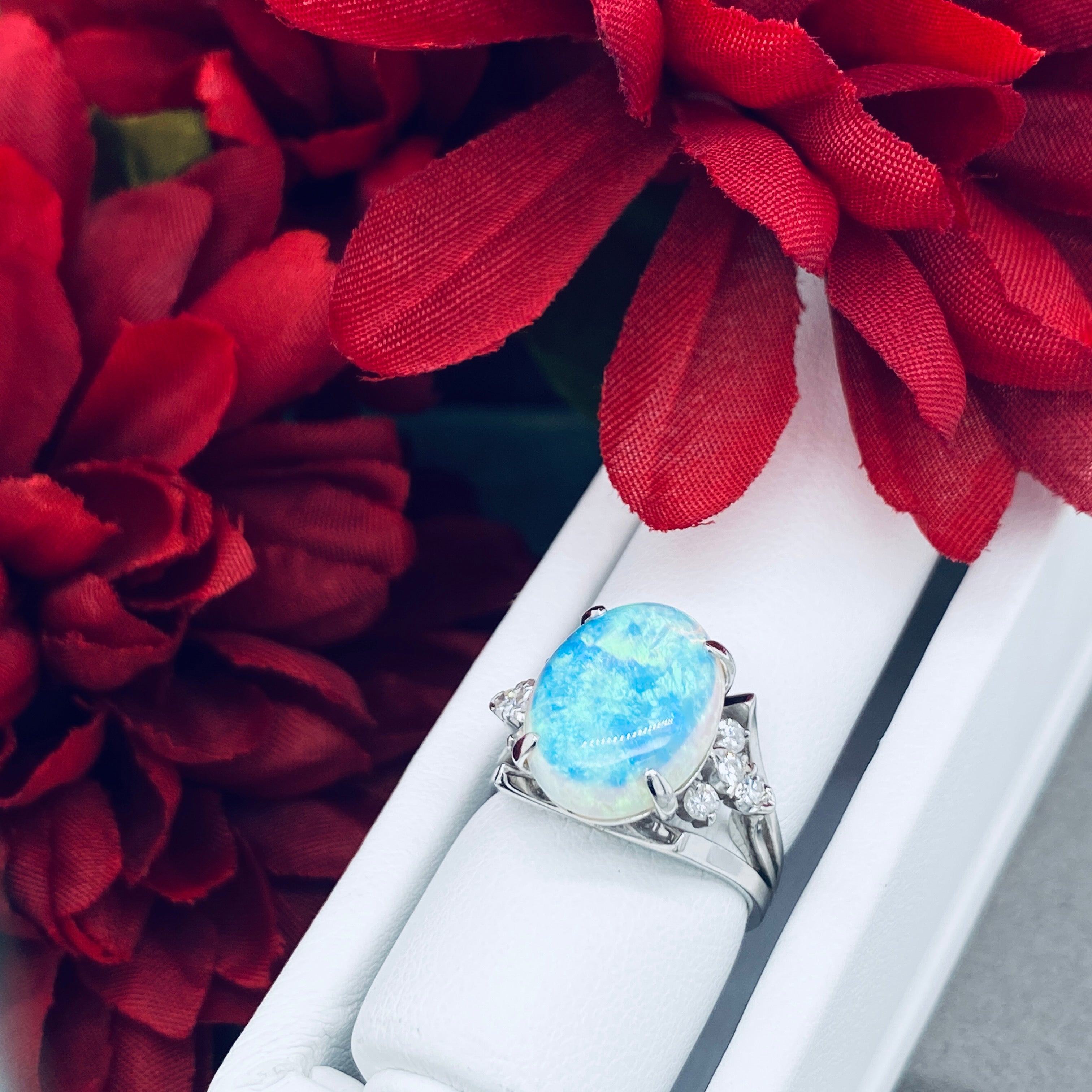 Paige Opal and Diamond Ring