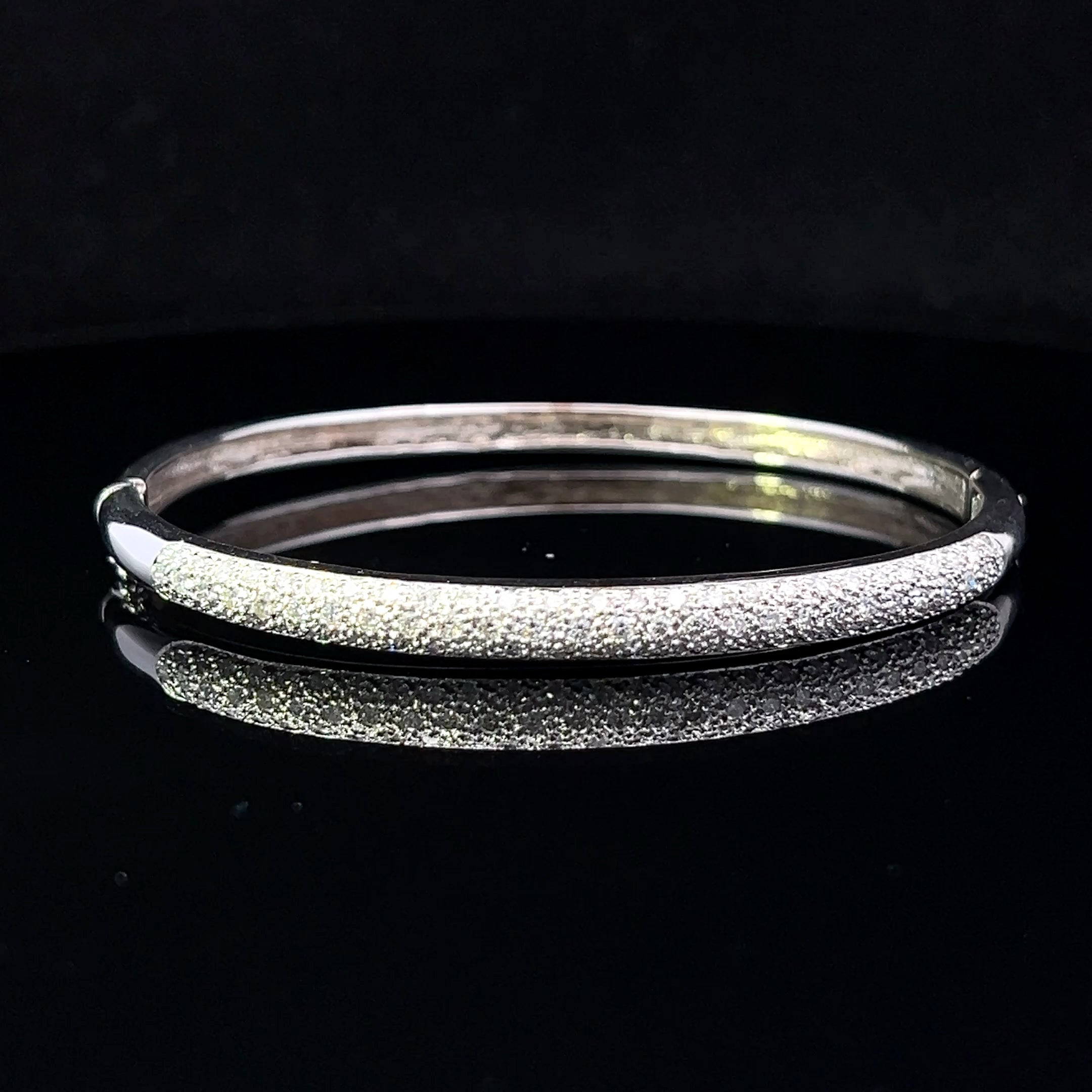 Elsa 18K Two-Tone Gold .66 CTW Pavé Diamond Bangle