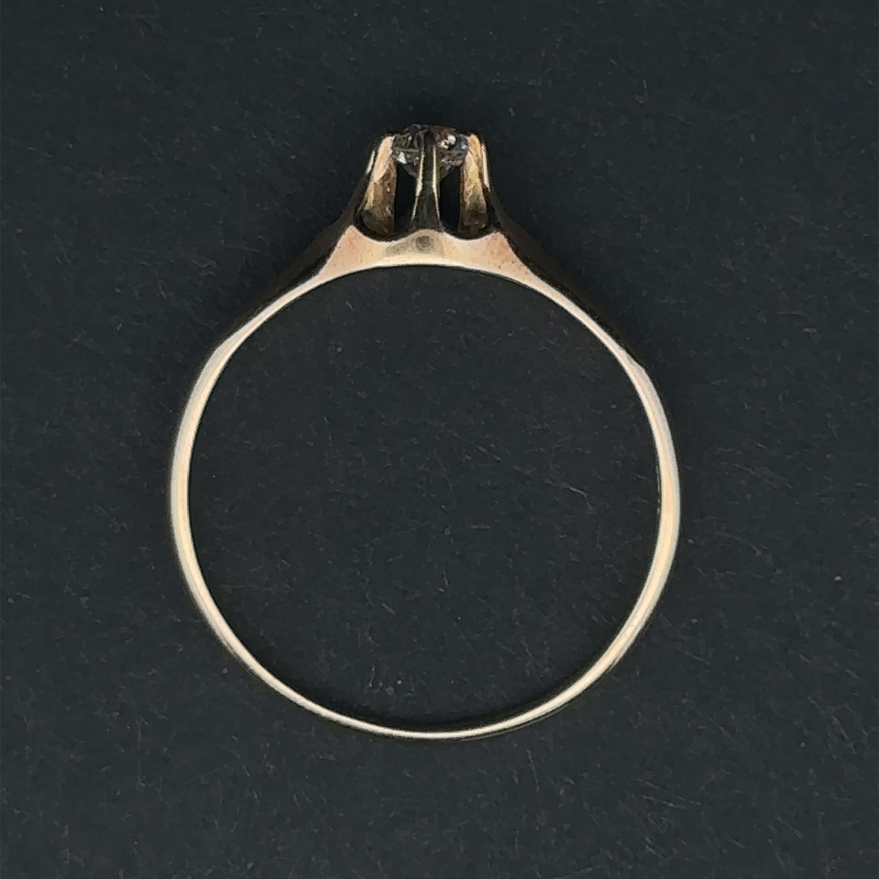 Nina 14KY .15CT Round Diamond Belcher Engagement Ring