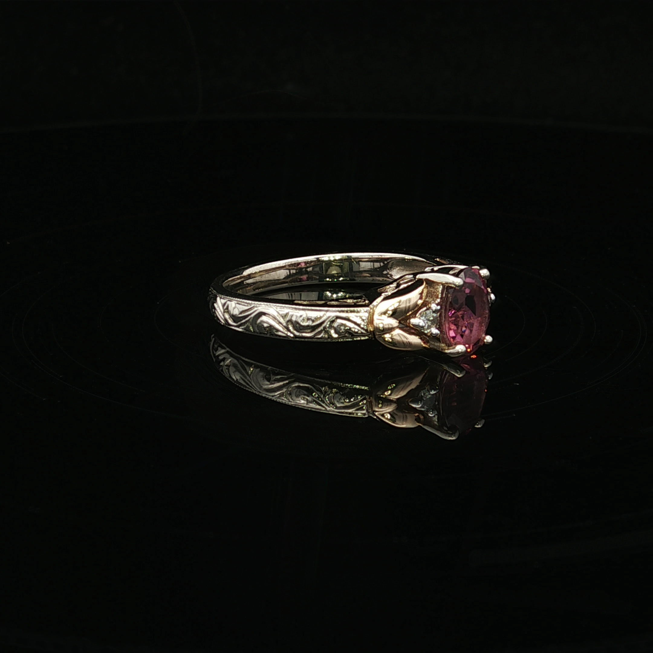 Blake 14K Two-Tone Pink Tourmaline and Diamond Ring
