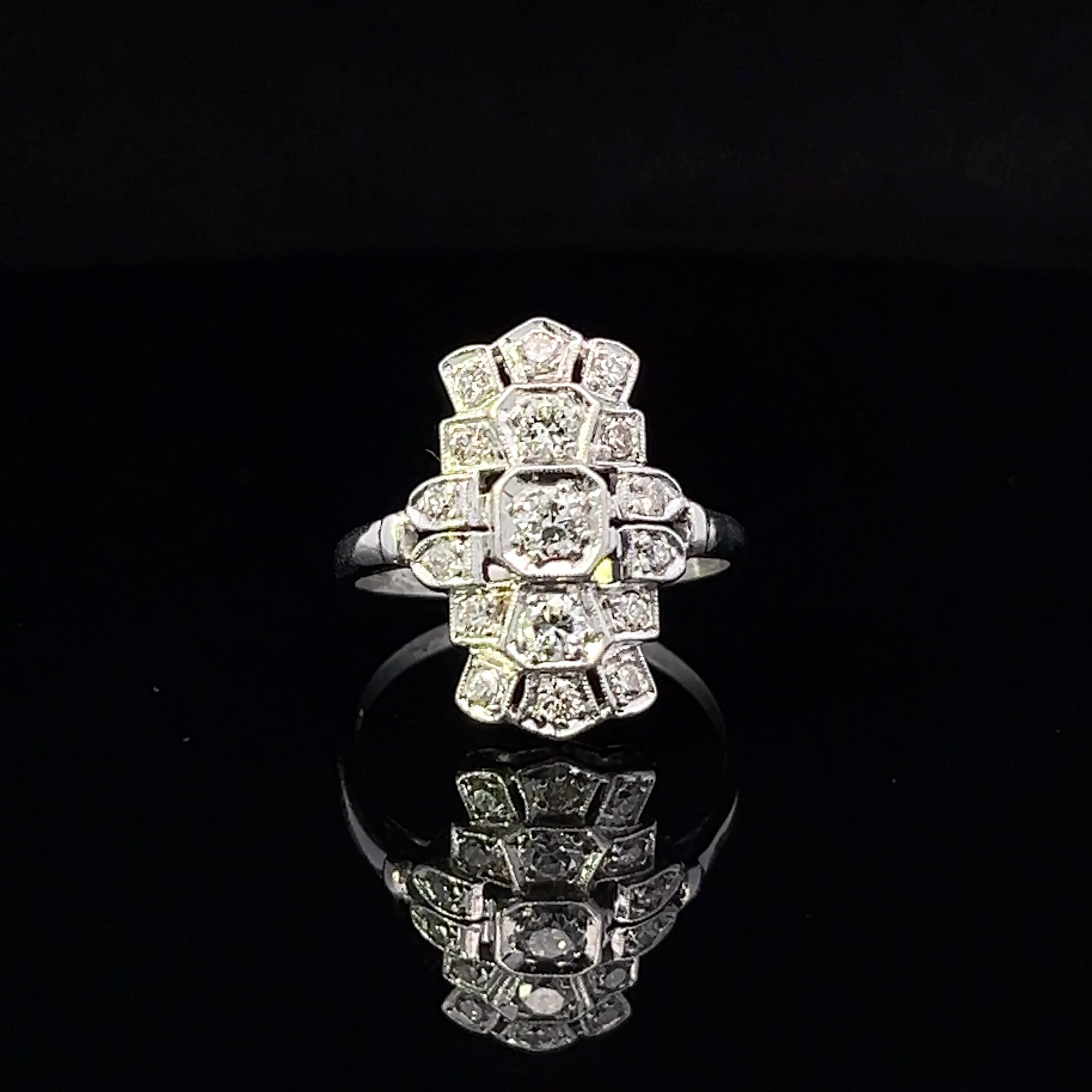 Landry Platinum Vintage Diamond Ring – 0.50 CTW