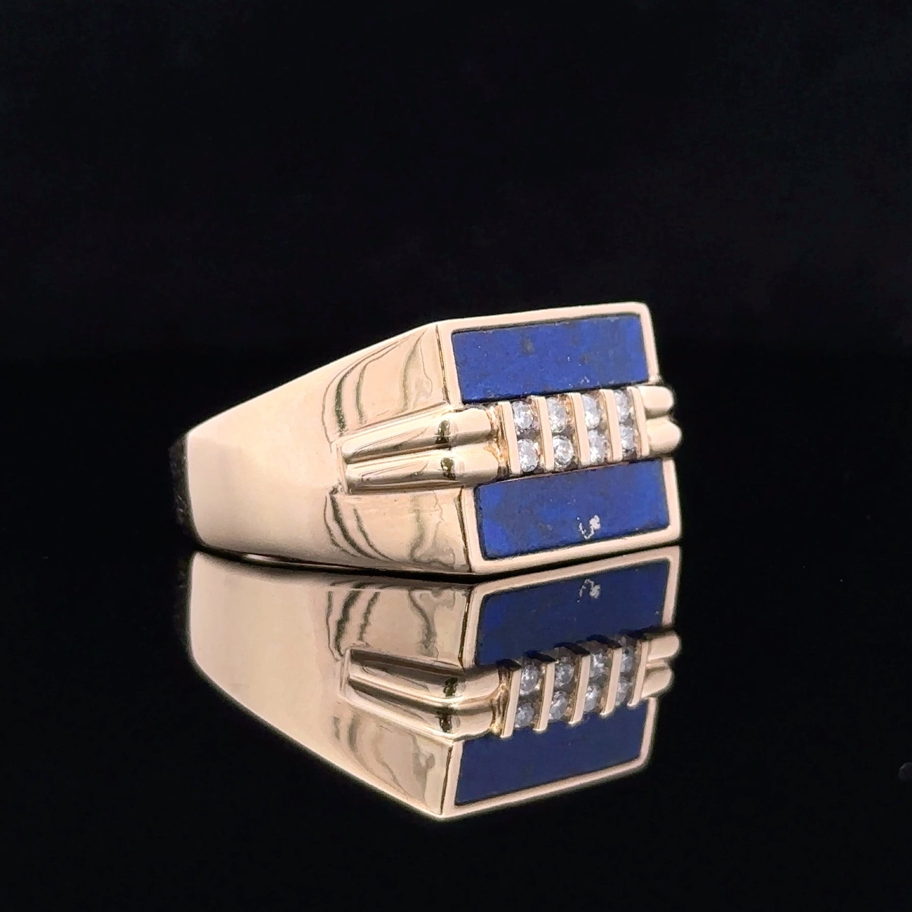 Judah 14K Lapis and Diamond Ring