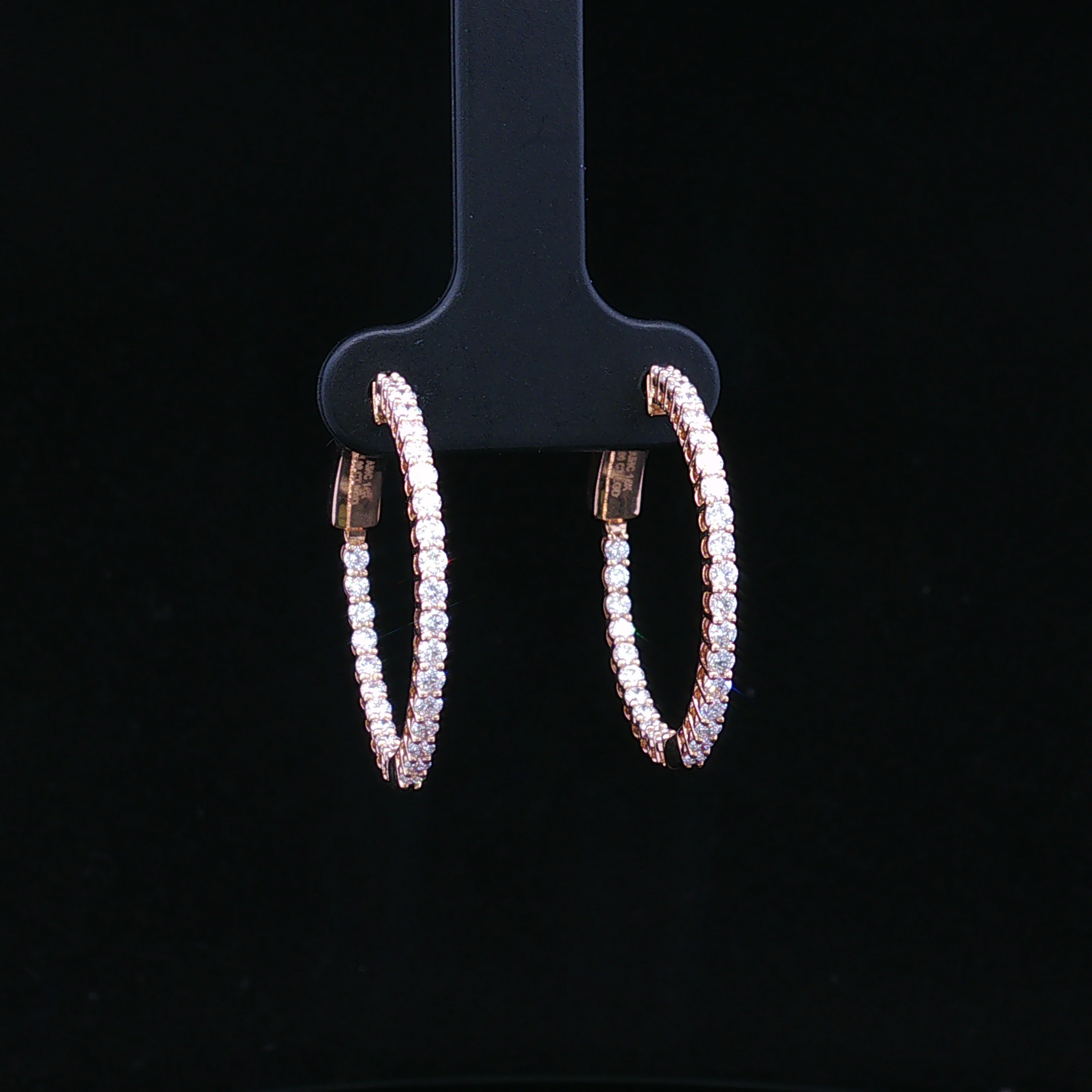 Arlette 14KY Lab Grown Diamond Hoops