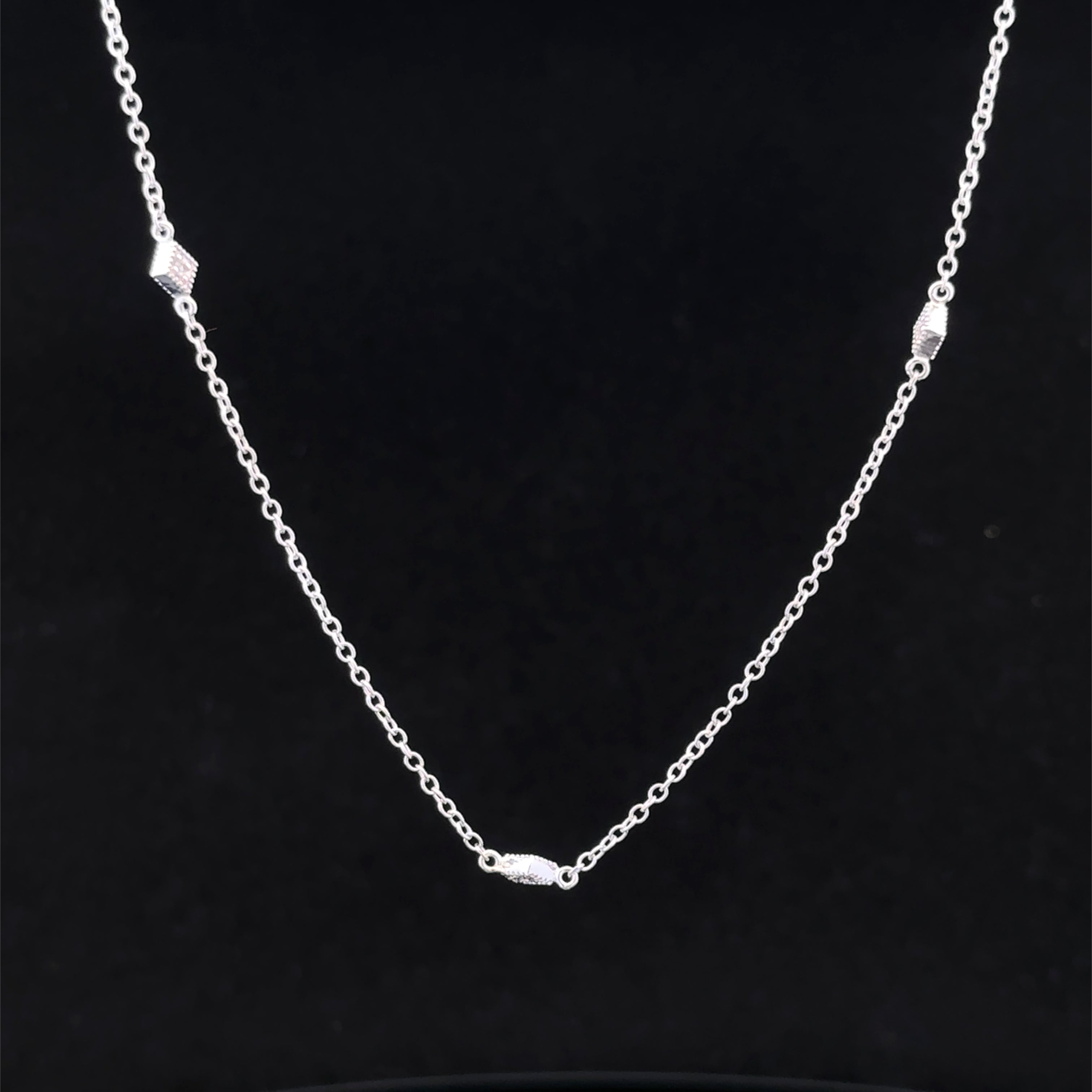 Mikaela 14K White Gold Multi-Station Diamond Necklace