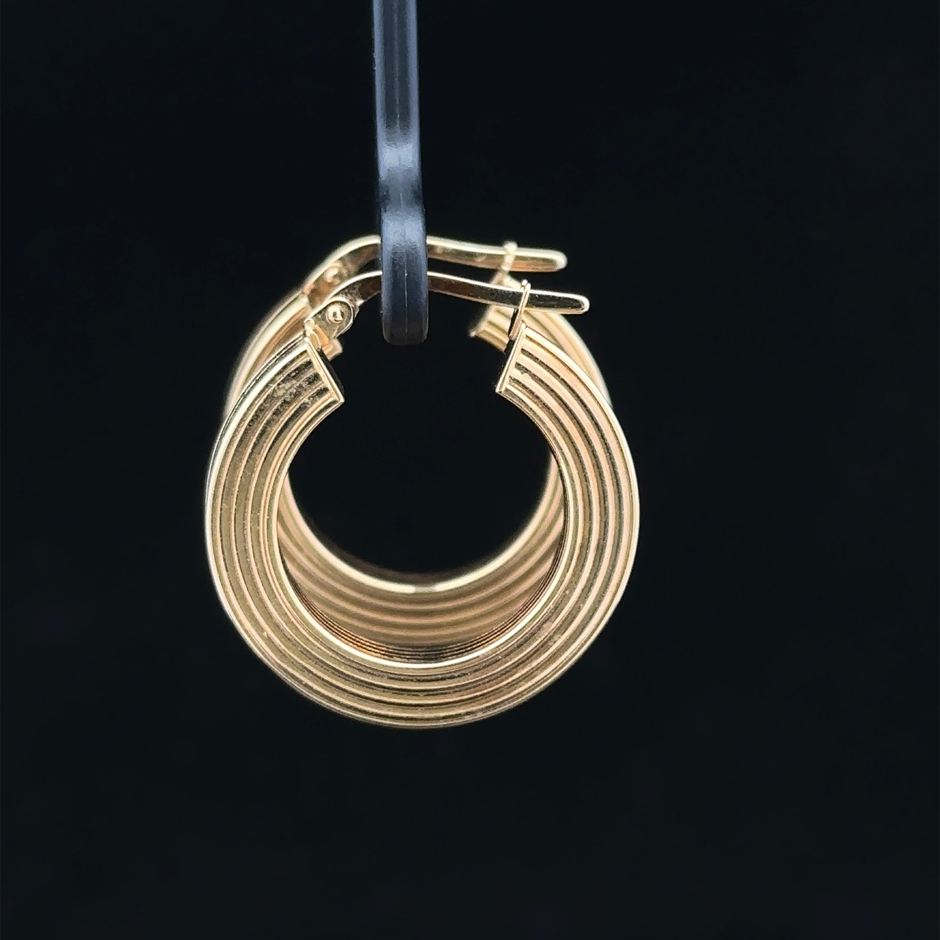 Disco 10K Yellow Gold Medium Hoop Earrings