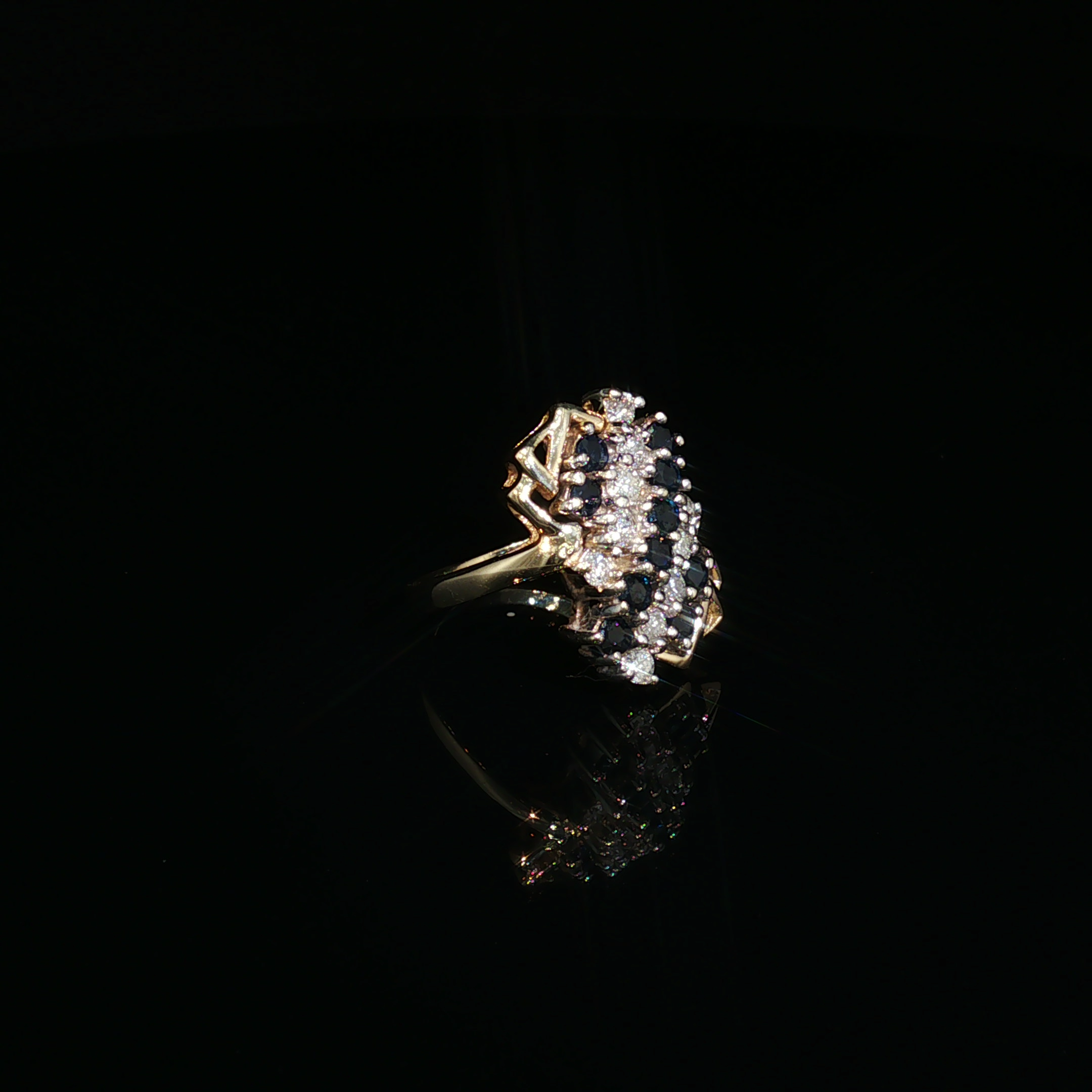 Soleil 14K Yellow Gold Sapphire & Diamond Ring
