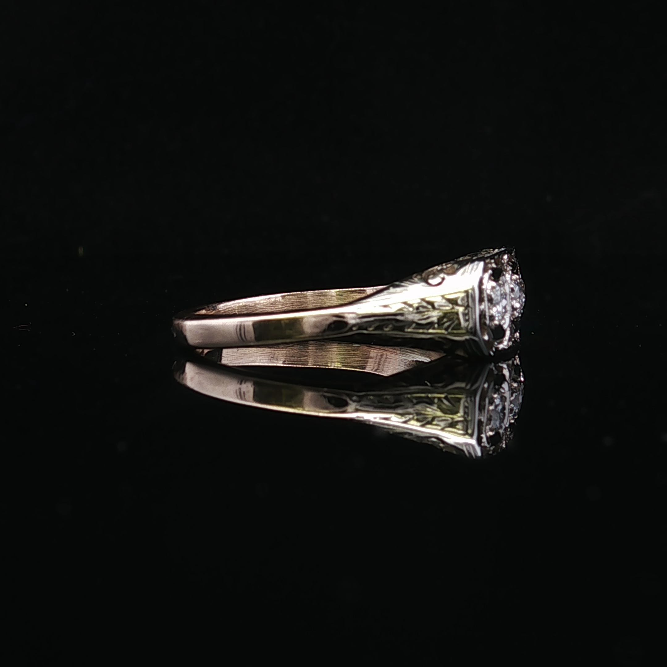 Millicent Two-Tone Vintage Diamond Ring