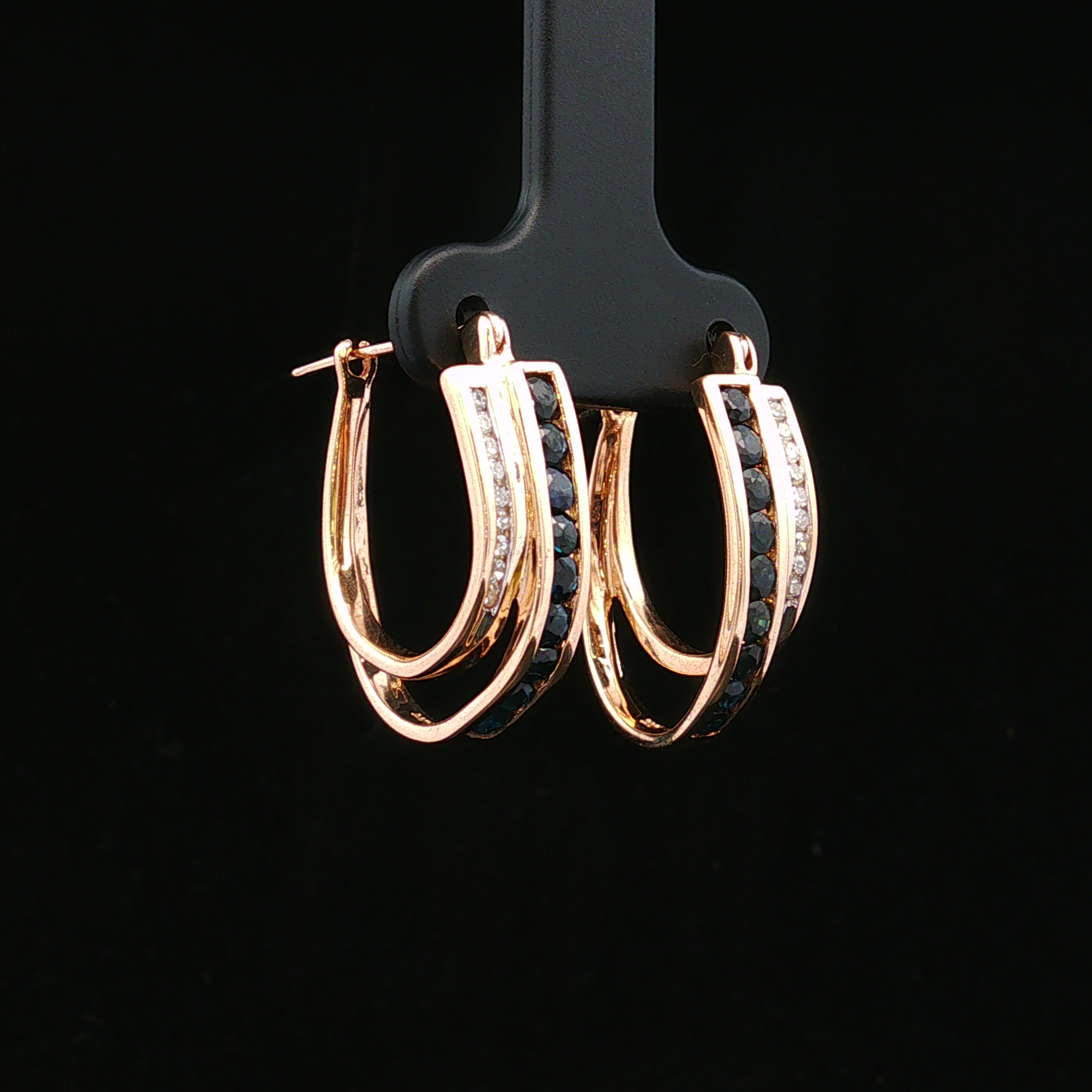 Lenarose 14K Sapphire & Diamond Double Hoops