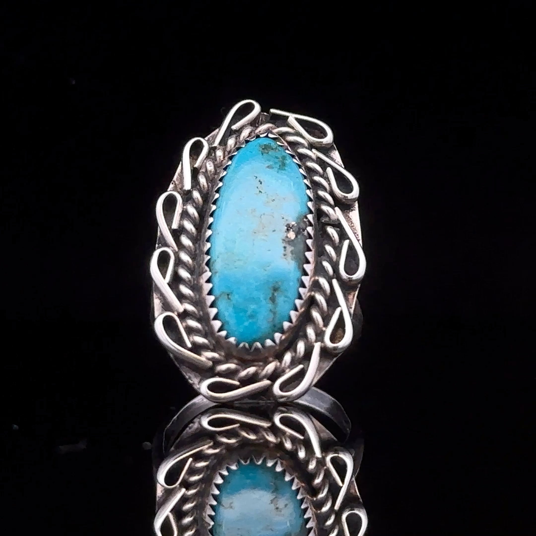 Jaylah Sterling Silver Western Turquoise Ring