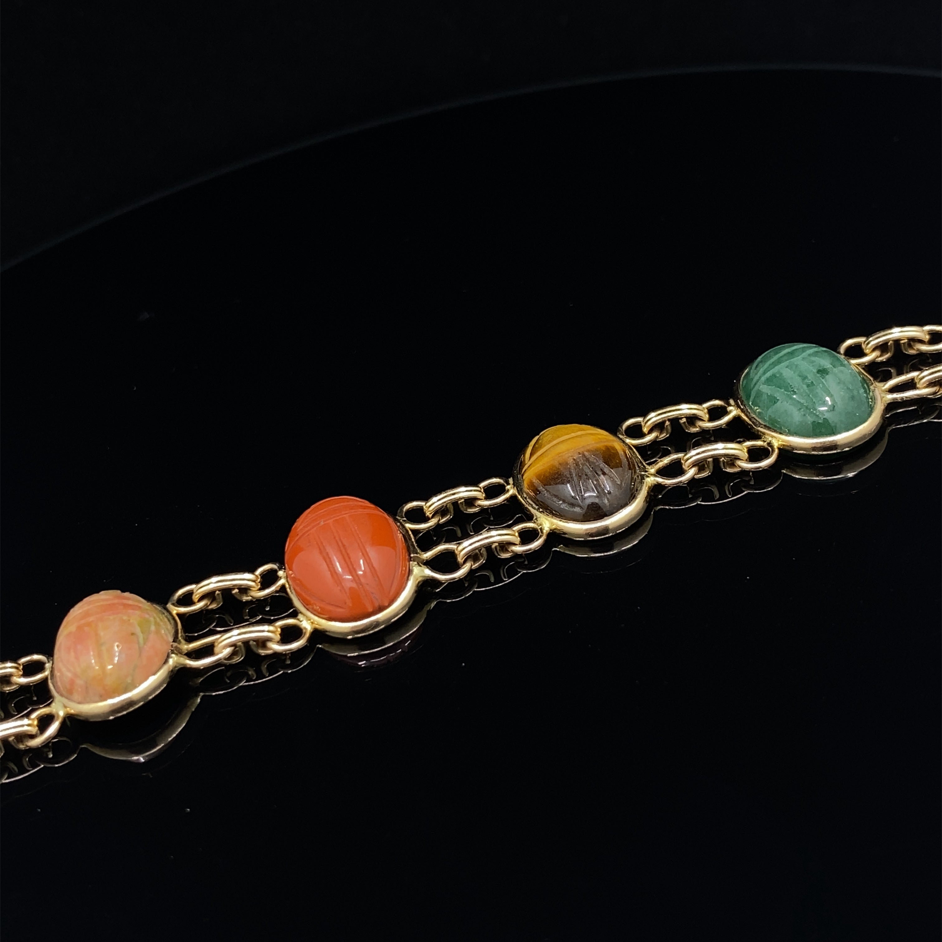 Greta Scarab Bracelet with lobster clasp