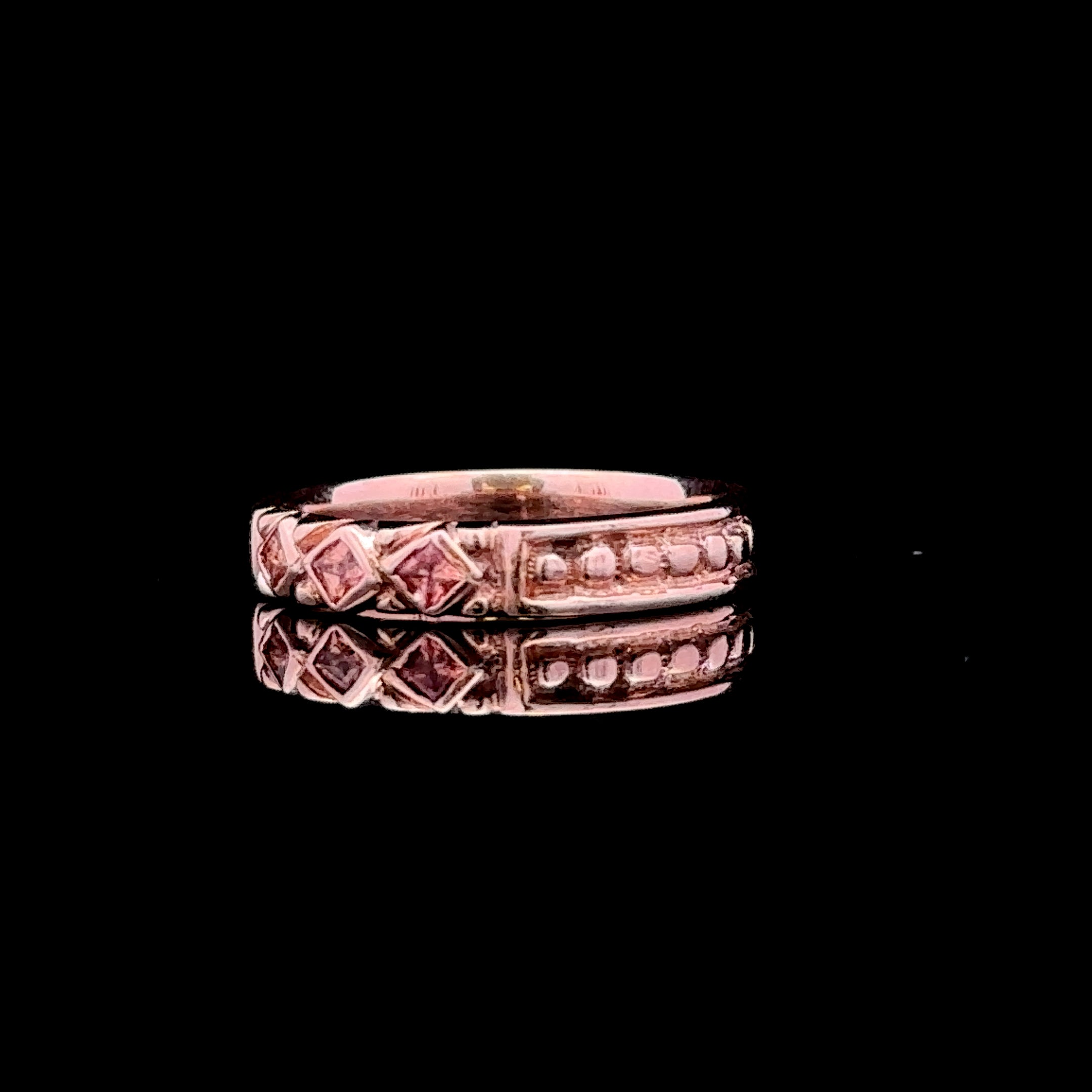 Lindsey 14K Rose Gold Three-Stone Pink Tourmaline Ring