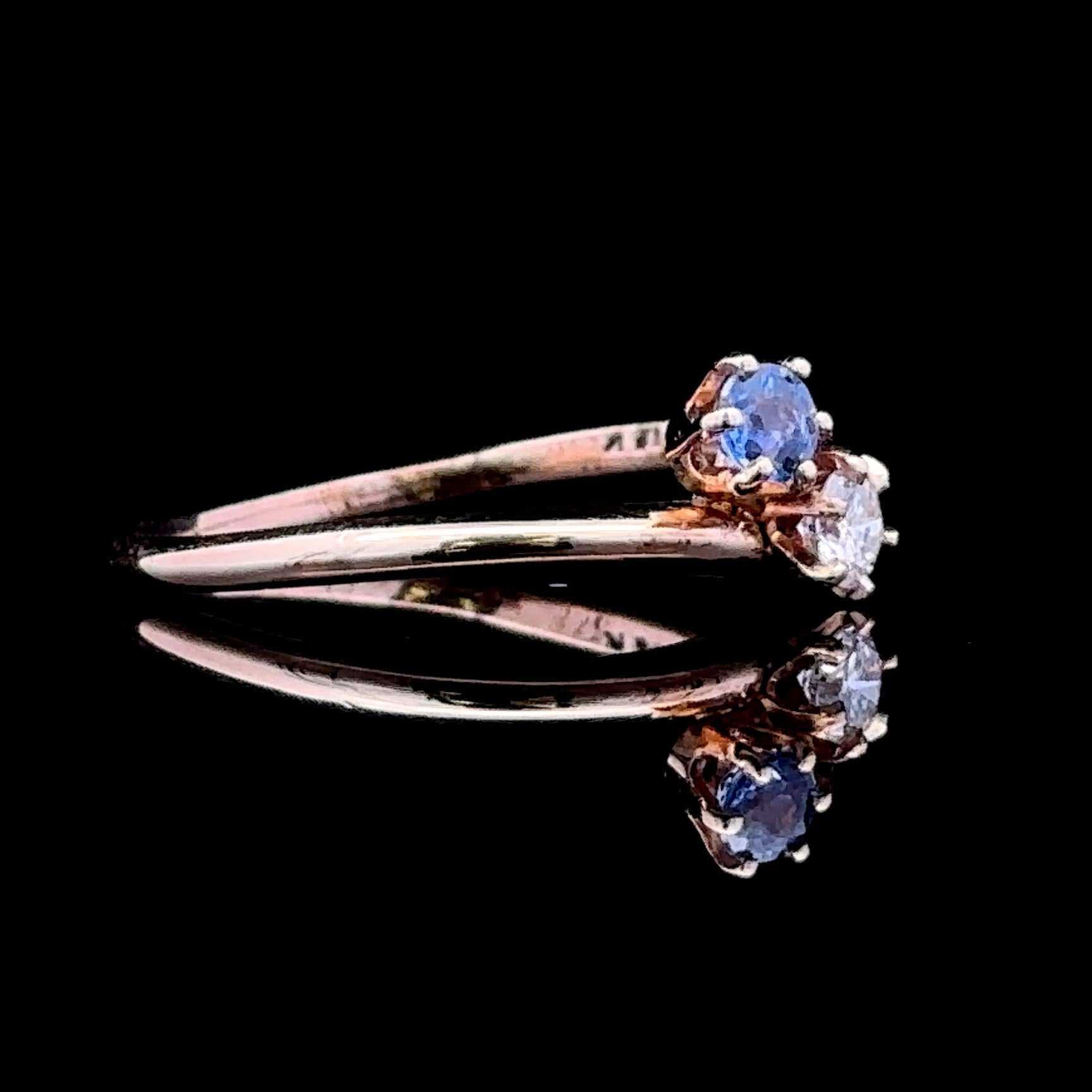 Jaelynn 14K Yellow Gold Diamond and Topaz Ring, Size 6