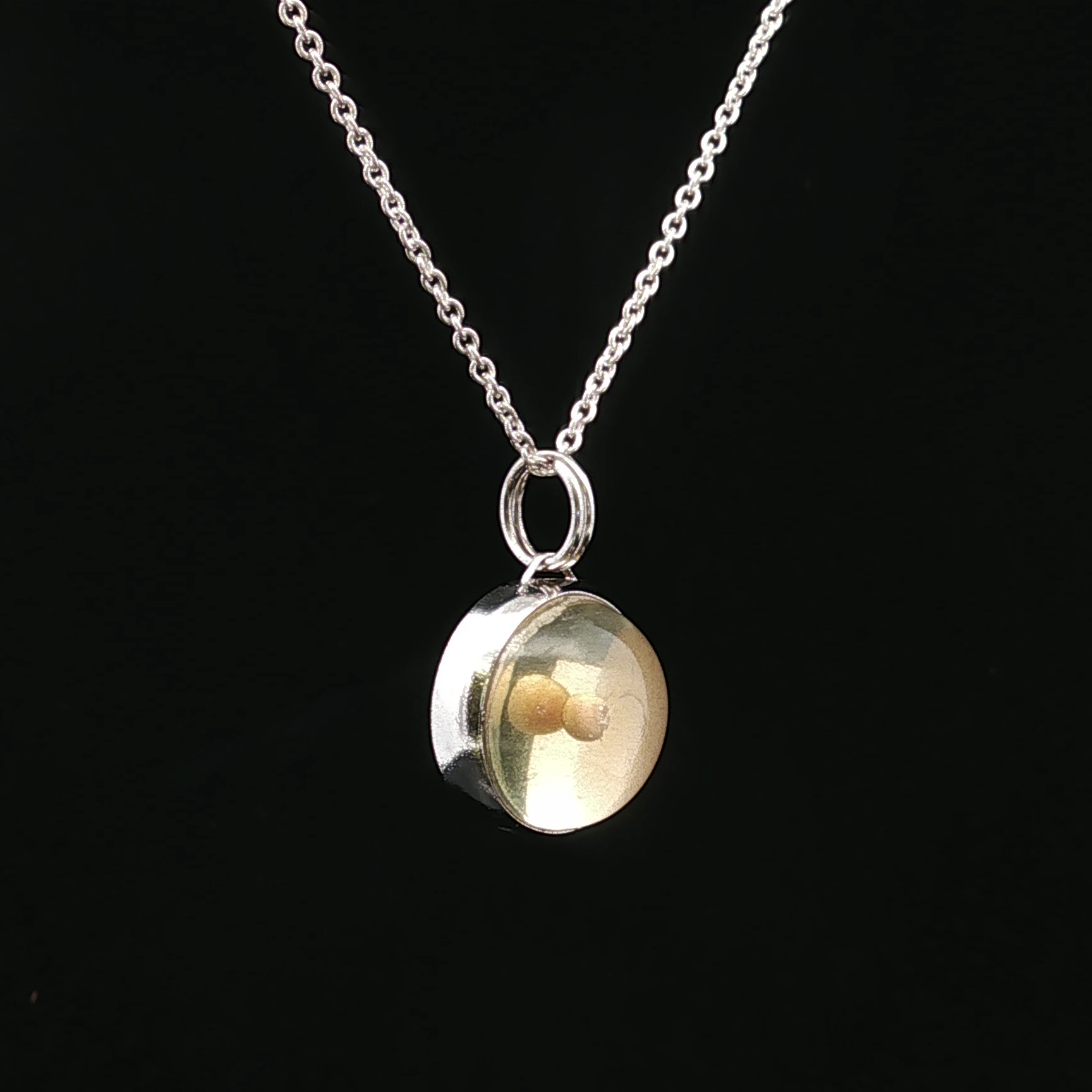 Sara Sterling Silver Mustard Seed Nature Necklace – 20"