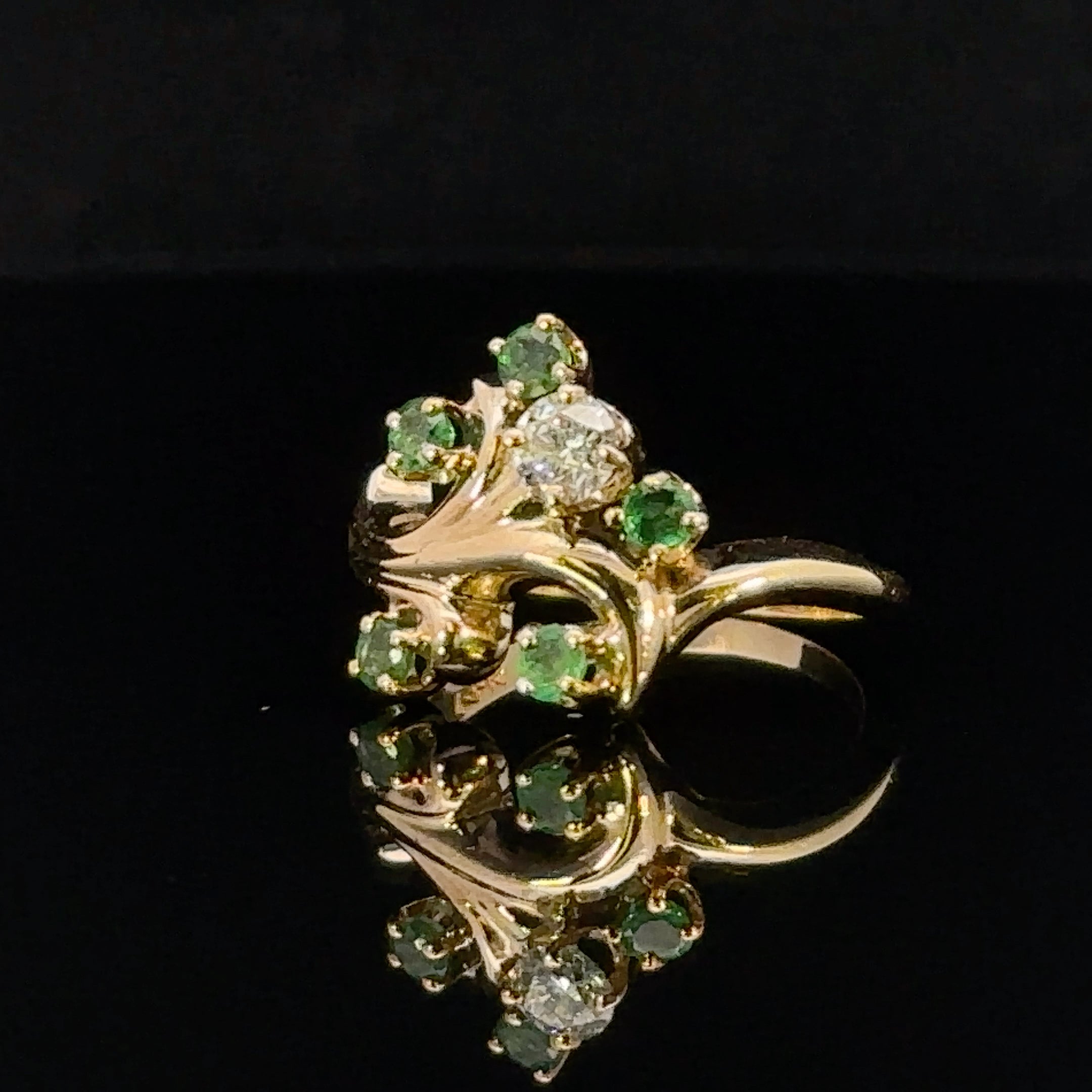 Delilah Emerald and Diamond Ring