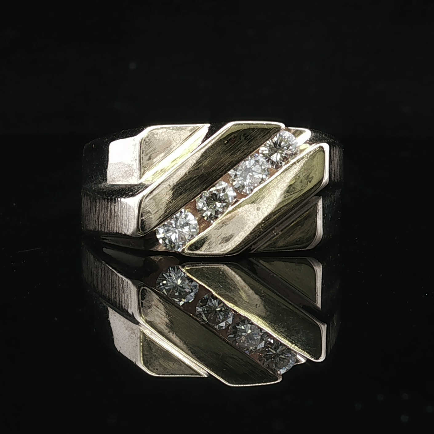 Harrison Vintage Style Diamond Ring in 14K Yellow Gold