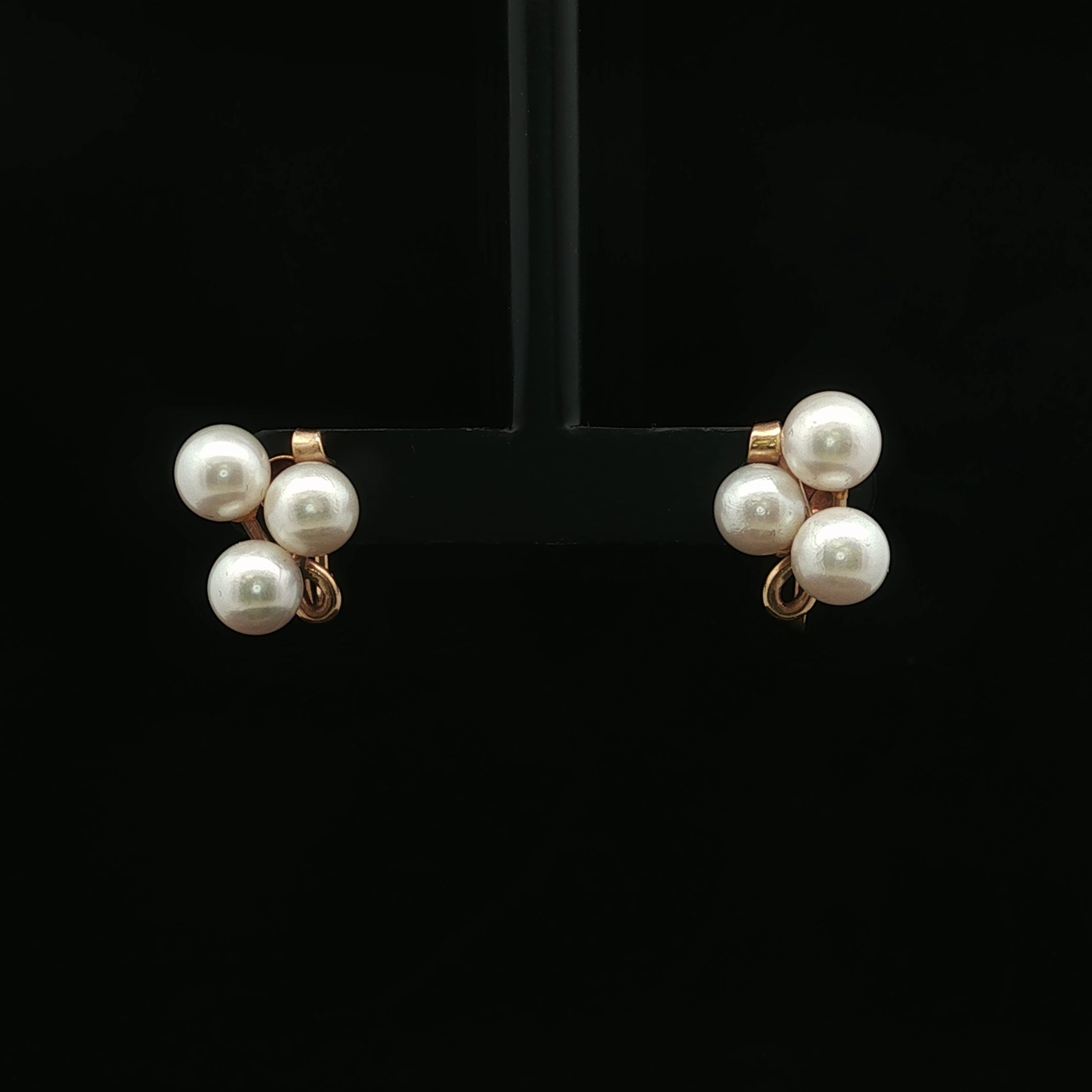 10KY 6.3MM Pearl Screw On Earrings